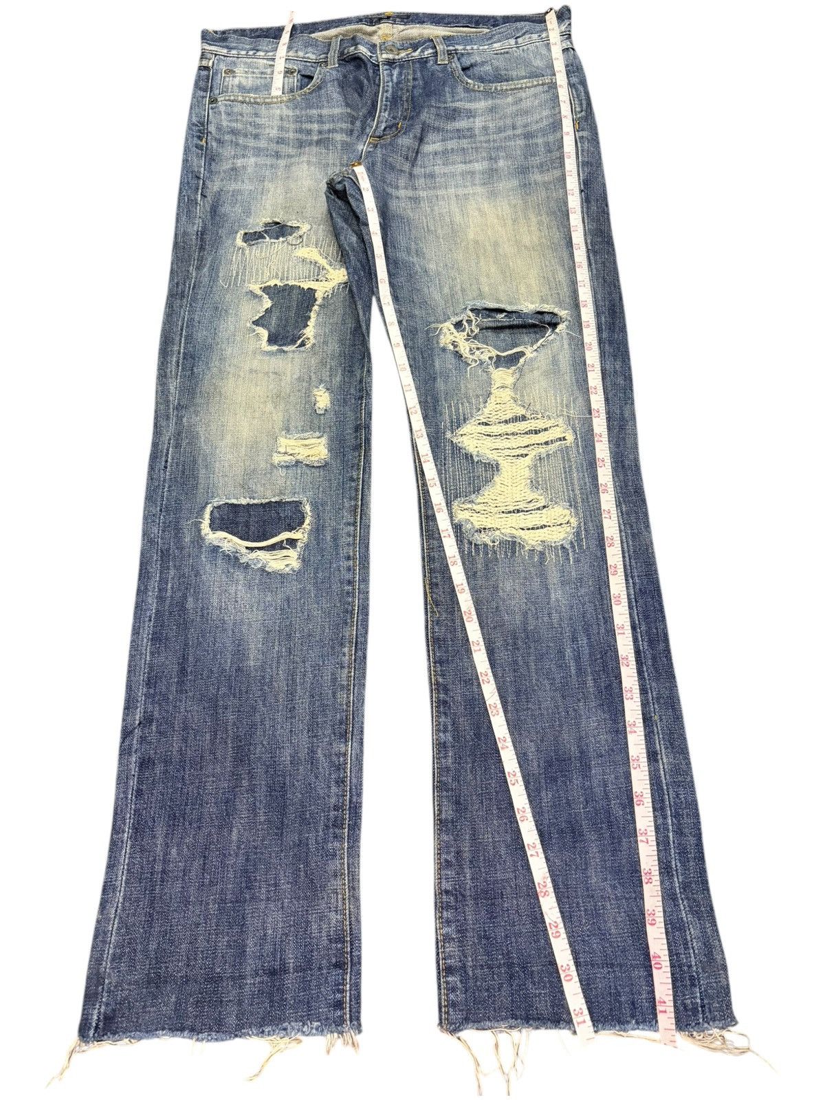 NANO universe Vintage Nano Universe Patchwork Distressed Jeans Size US 34 / EU 50 - 7 Thumbnail