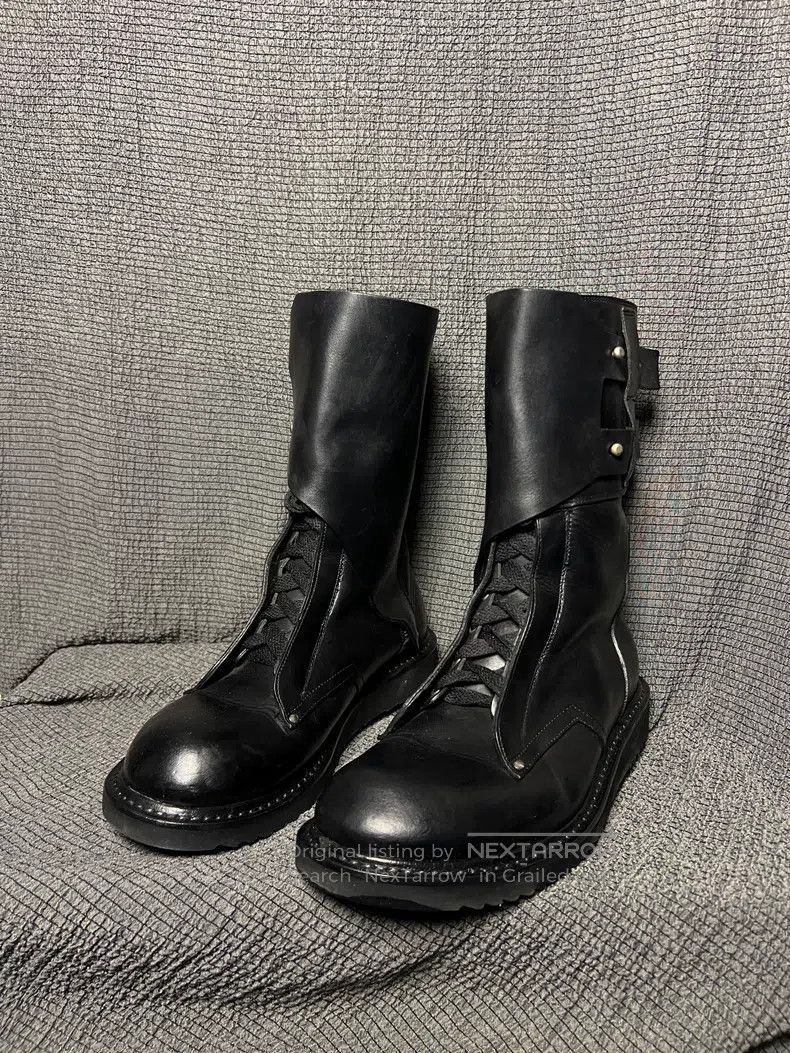 Rick Owens Rick Owens High-top lace-up cowhide military boots Size US 7 / EU 40 - 3 Thumbnail