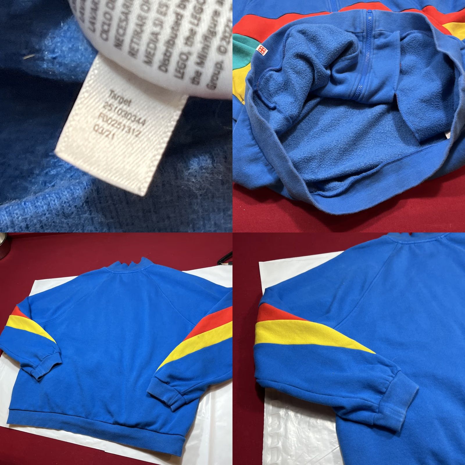 LEGO Lego Sweatshirt Target Blue Red Yellow Striped Rainbow Men's XL Zip Front Jacket Size US XL / EU 56 / 4 - 10 Thumbnail