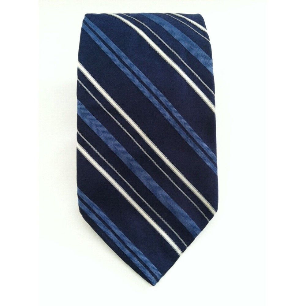 Nicole Miller NICOLE MILLER MENS NEW NAVY 100%SILK TIE WIDTH: 3 1/2" Size ONE SIZE - 2 Thumbnail