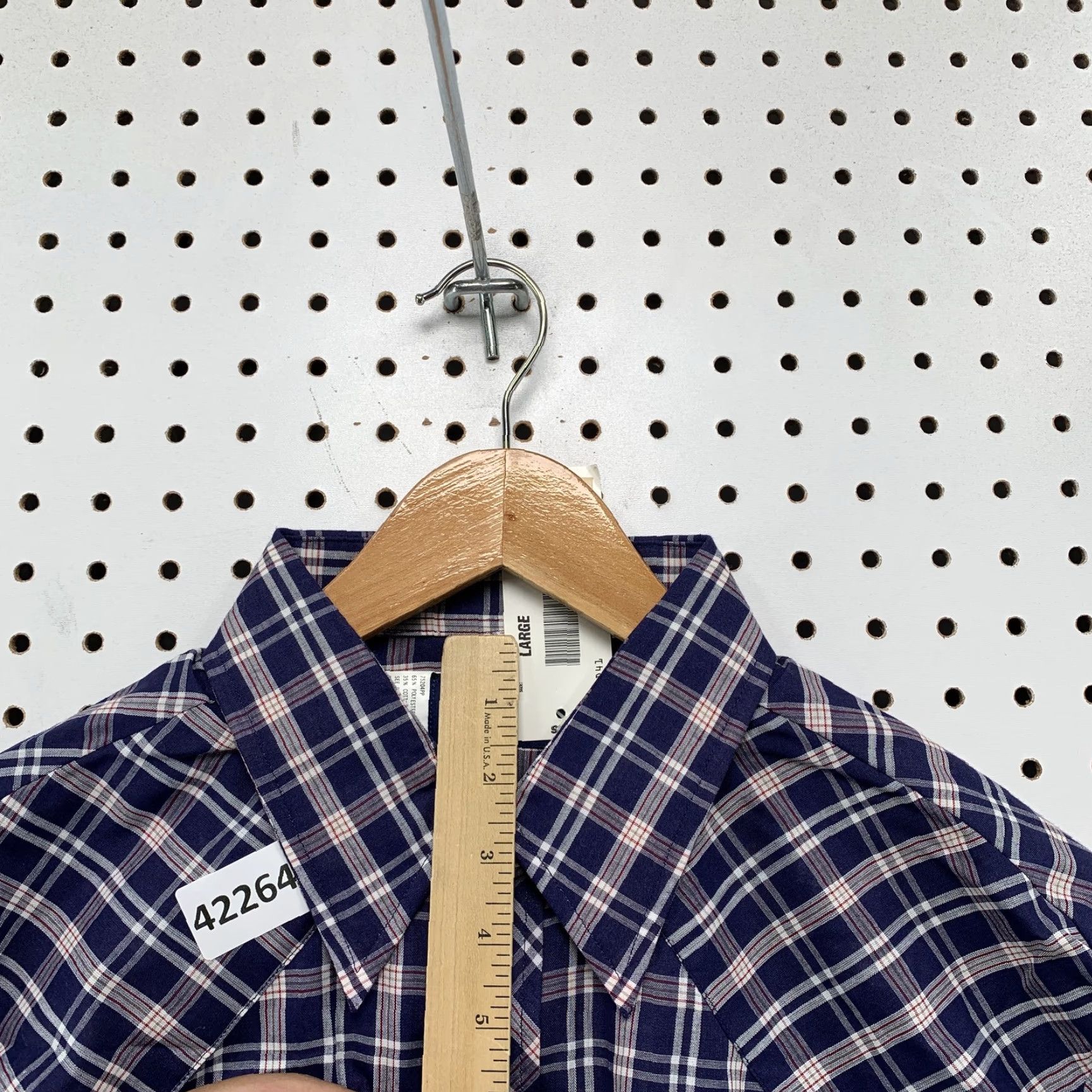 Wrangler WRANGLER Men's Large Blue Plaid Pearl Snap Western Shirt Short Sleeve NWT Size US L / EU 52-54 / 3 - 5 Thumbnail