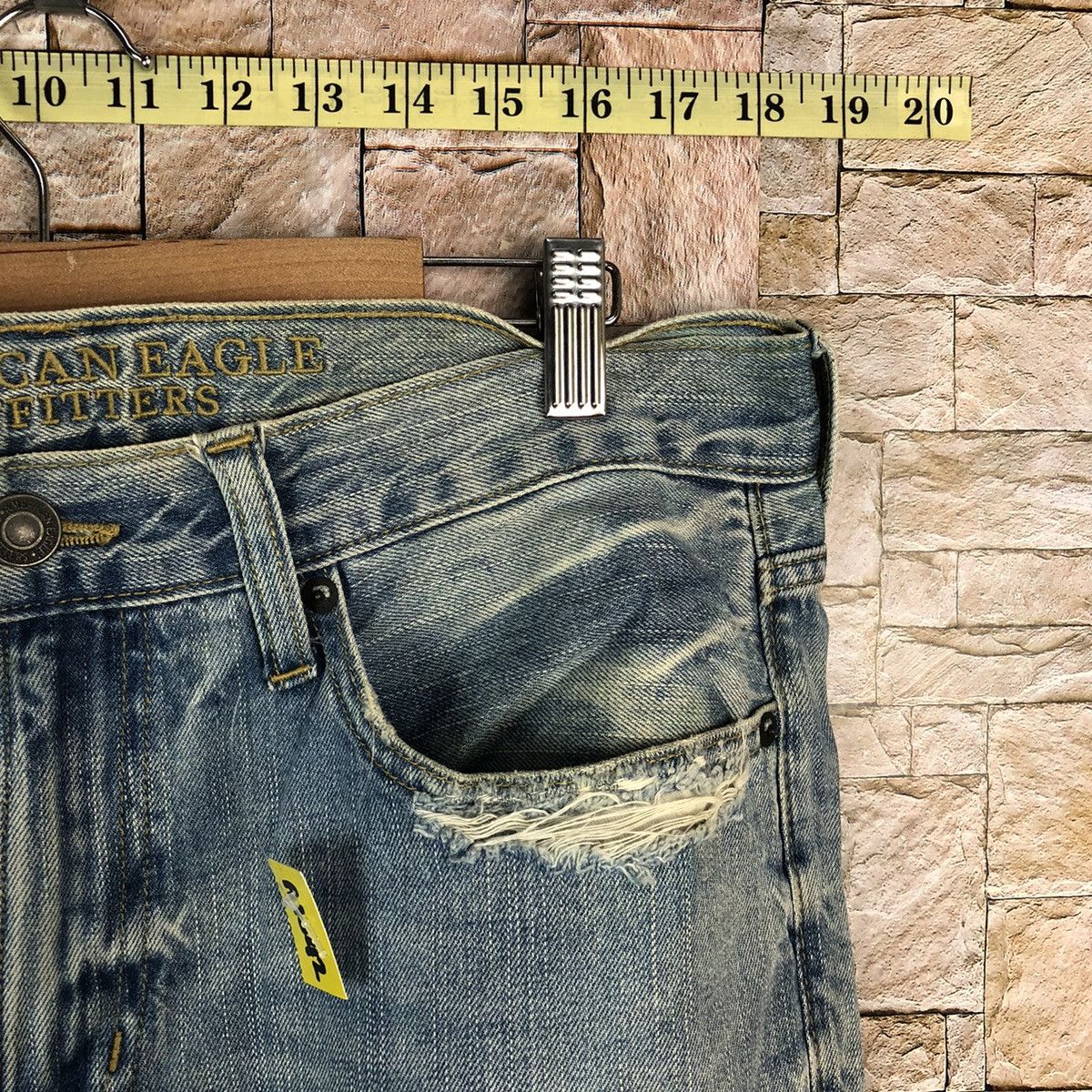 Japanese Brand Eagle American Outfitters Distressed Denim Pants #A1042 Size US 32 / EU 48 - 8 Thumbnail