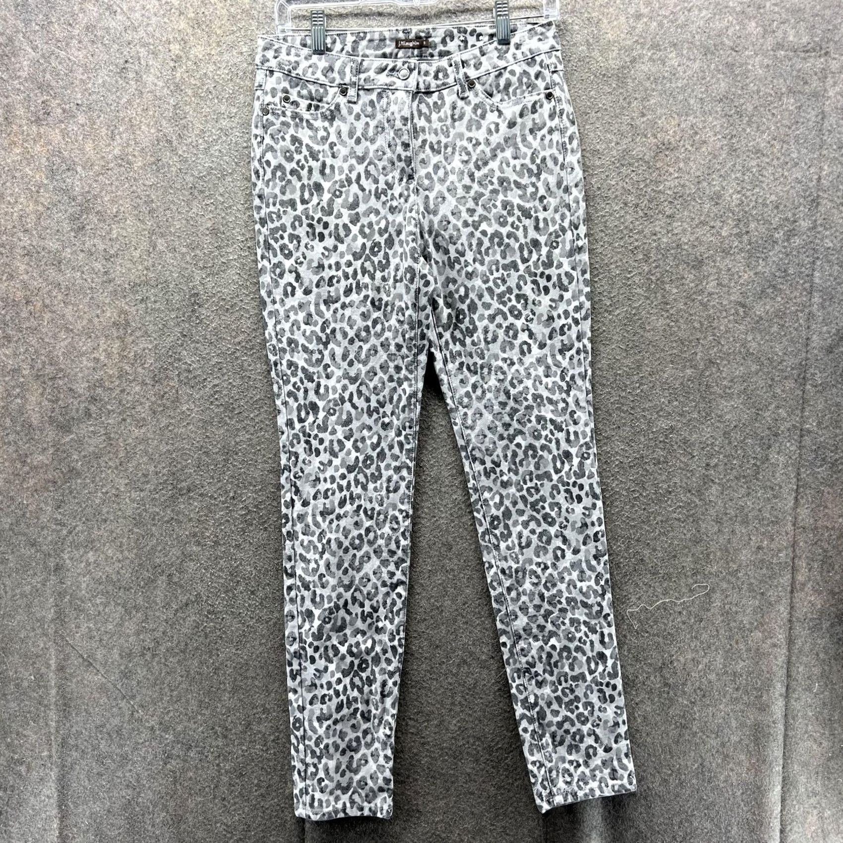 J.McLaughlin J. McLaughlin Jeans Womens 6 Gray Leopard Animal Print Skinny Ankle Denim Pants Size 28" / US 6 / IT 42 - 2 Thumbnail