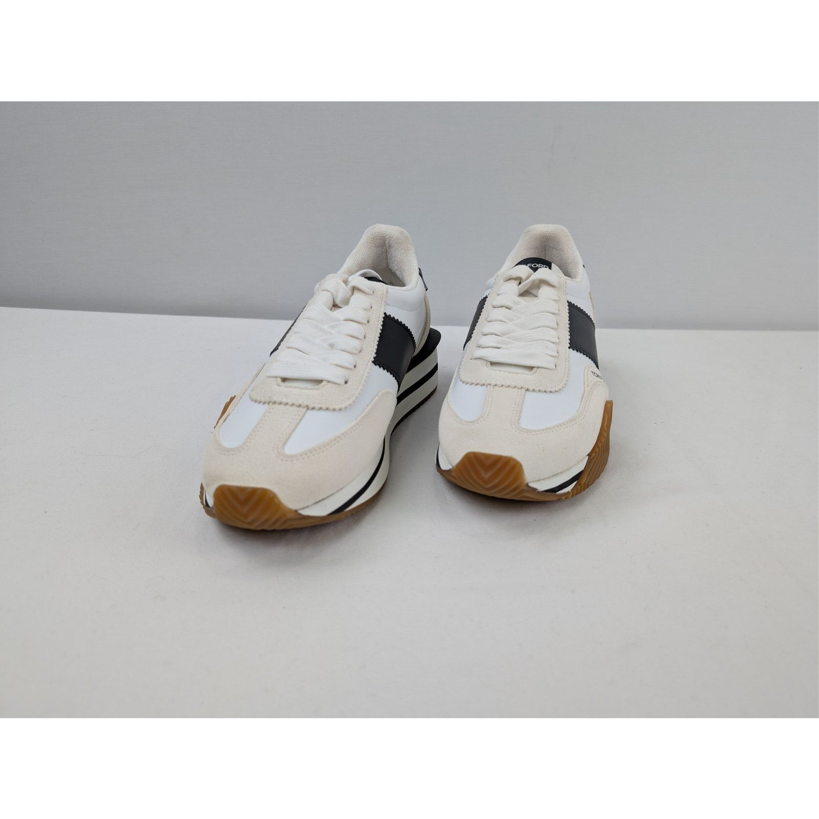 Tom Ford o1rshd1 Chunky Low top Sneaker in white/black/Brown 8TF Size US 8 / EU 41 - 6 Thumbnail