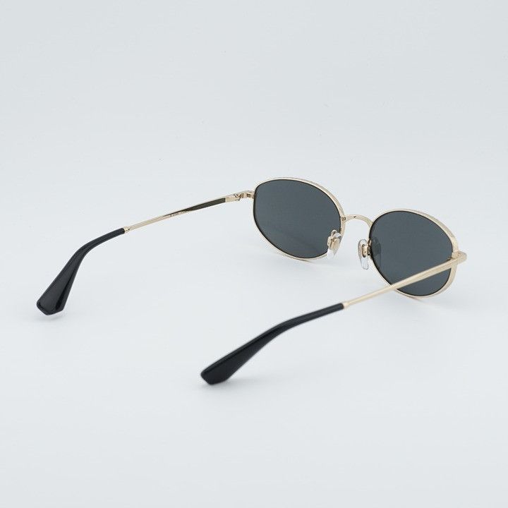 Burberry BE3169 110987 Sunglasses Light Gold Oval Frame, Dark Grey Lenses Burberry Sunglasses BE3169 110987 main image 2