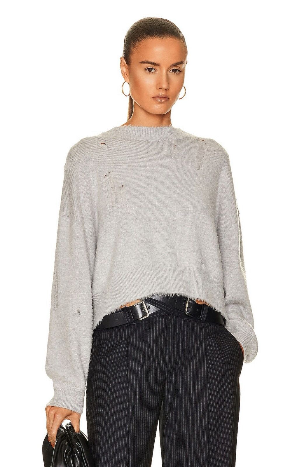 R13 Cropped Shaggy Oversized Sweater large Size L / US 10 / IT 46 - 15 Thumbnail