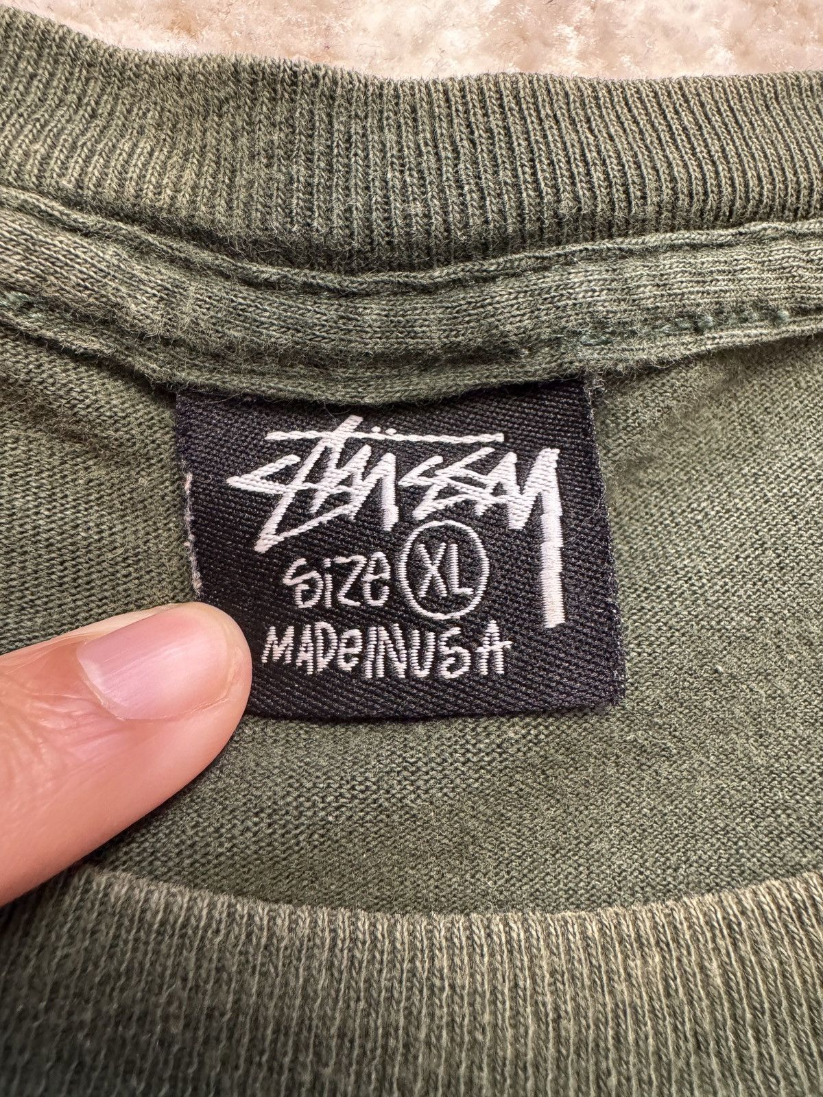 Stussy × Vintage 90s Stussy Logo Tee Size US XL / EU 56 / 4 - 4 Thumbnail