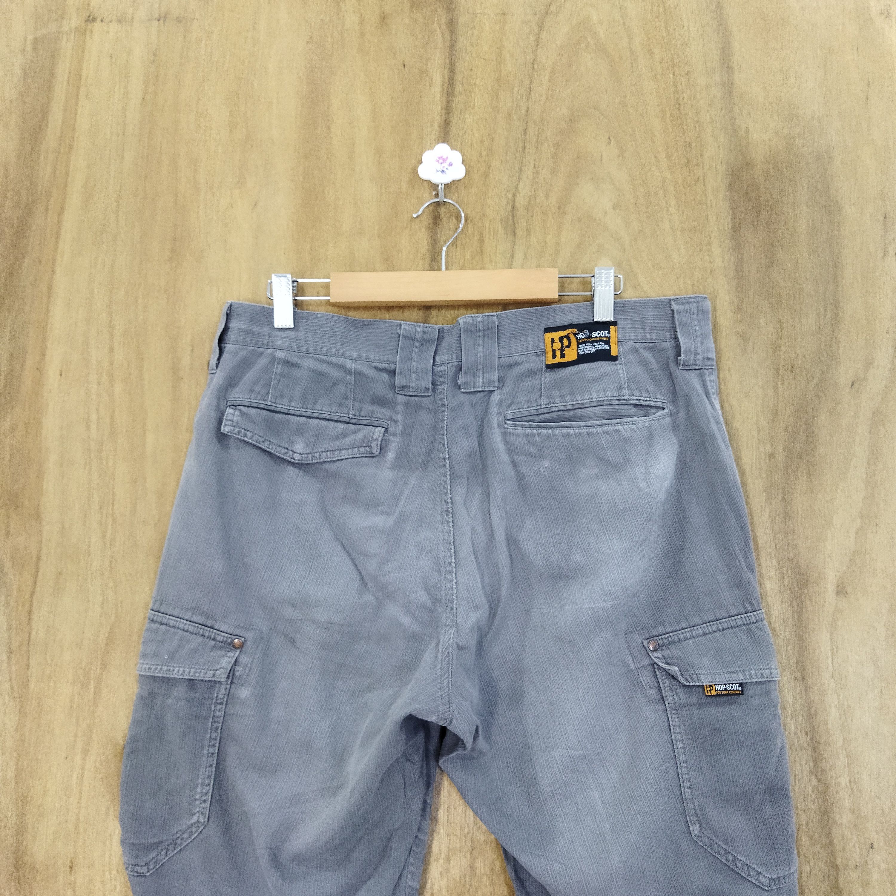 Japanese Brand HOP SCOT FADED GREY CARGO PANTS Size US 34 / EU 50 - 8 Thumbnail