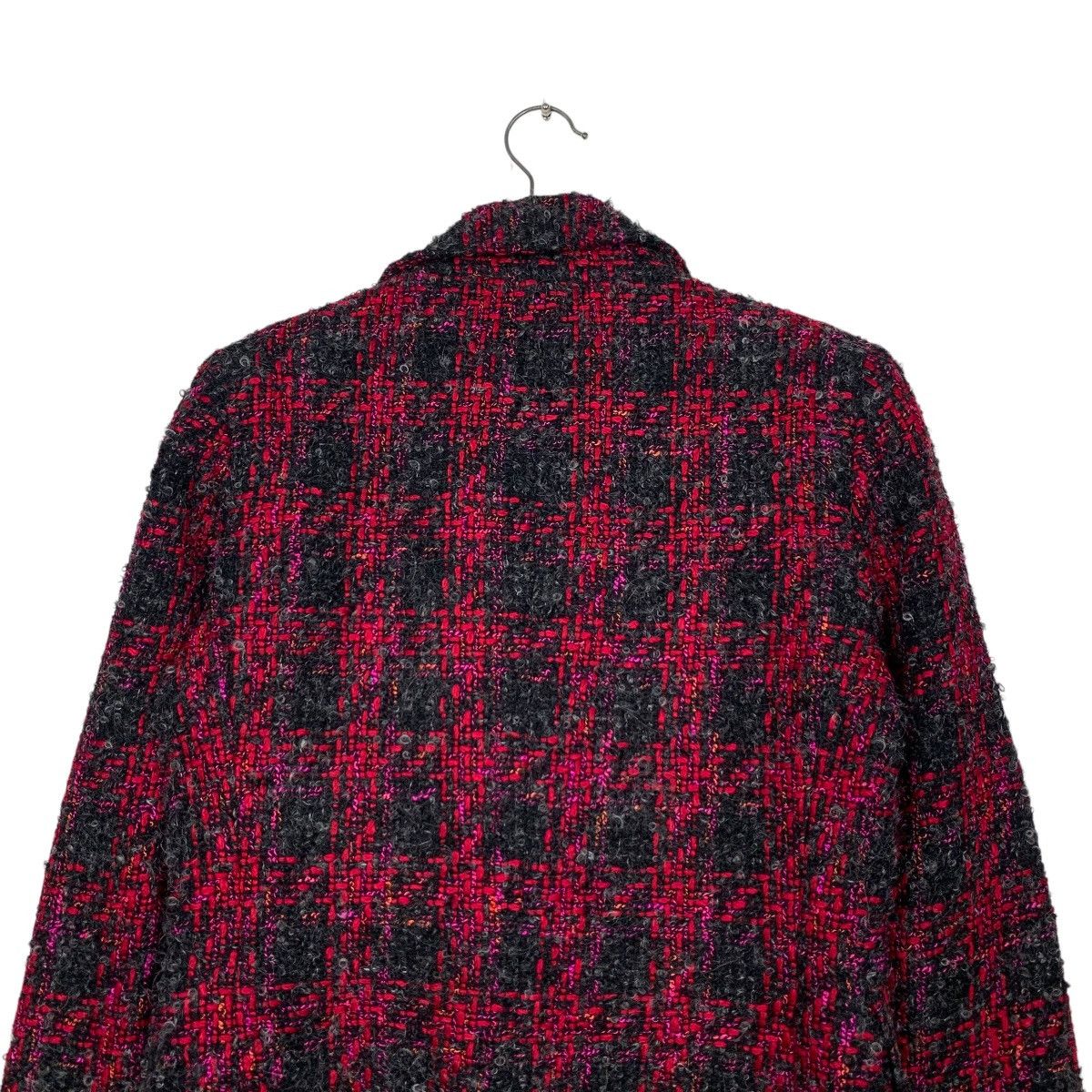 Other DANA BUCHMAN Red Black Checked Tweed Jacket #2737-C123 Size M / US 6-8 / IT 42-44 - 22 Thumbnail