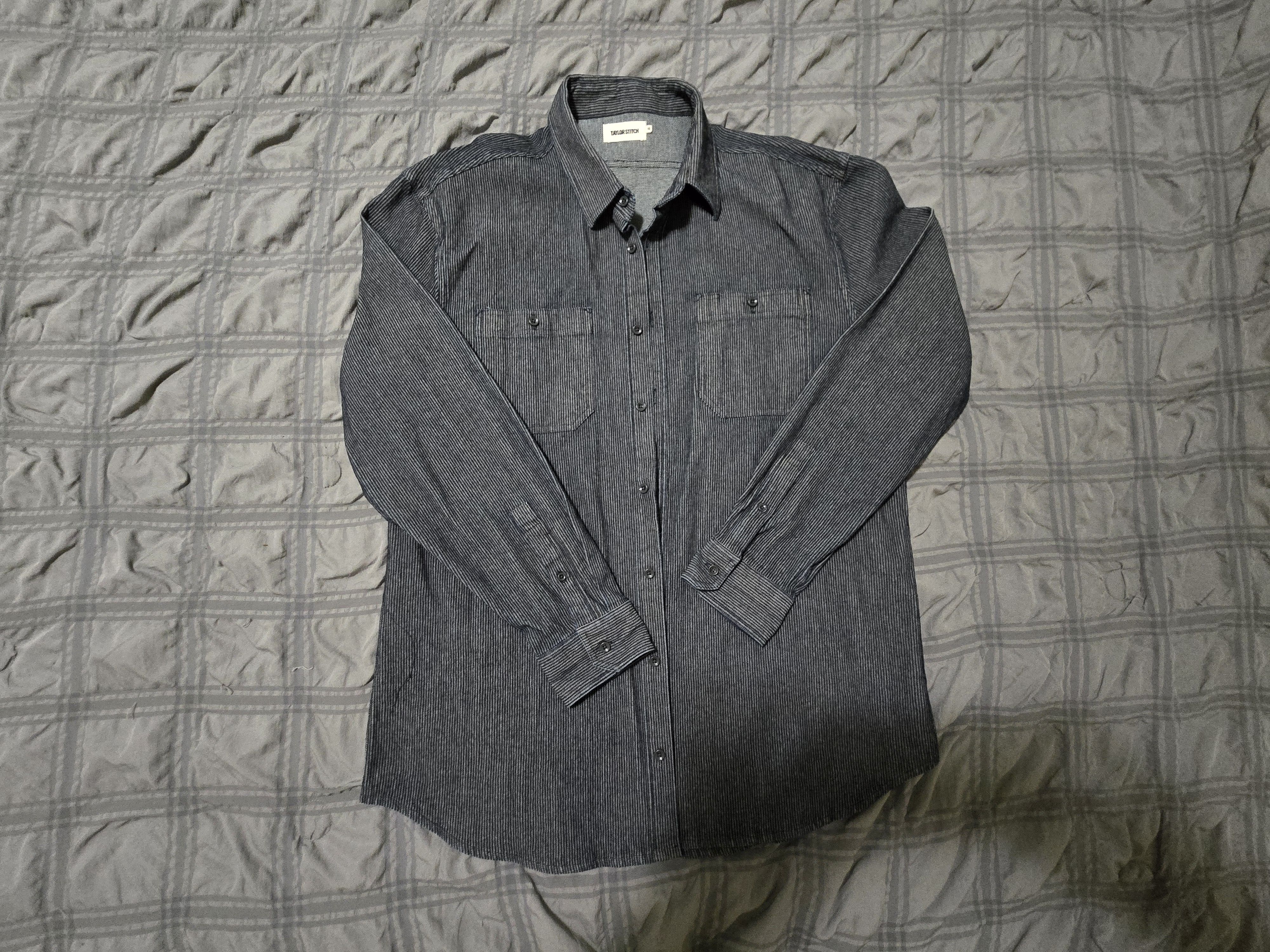 Taylor Stitch Taylor stitch utility shirt in indigo stripe Size US XL / EU 56 / 4 - 1 Thumbnail