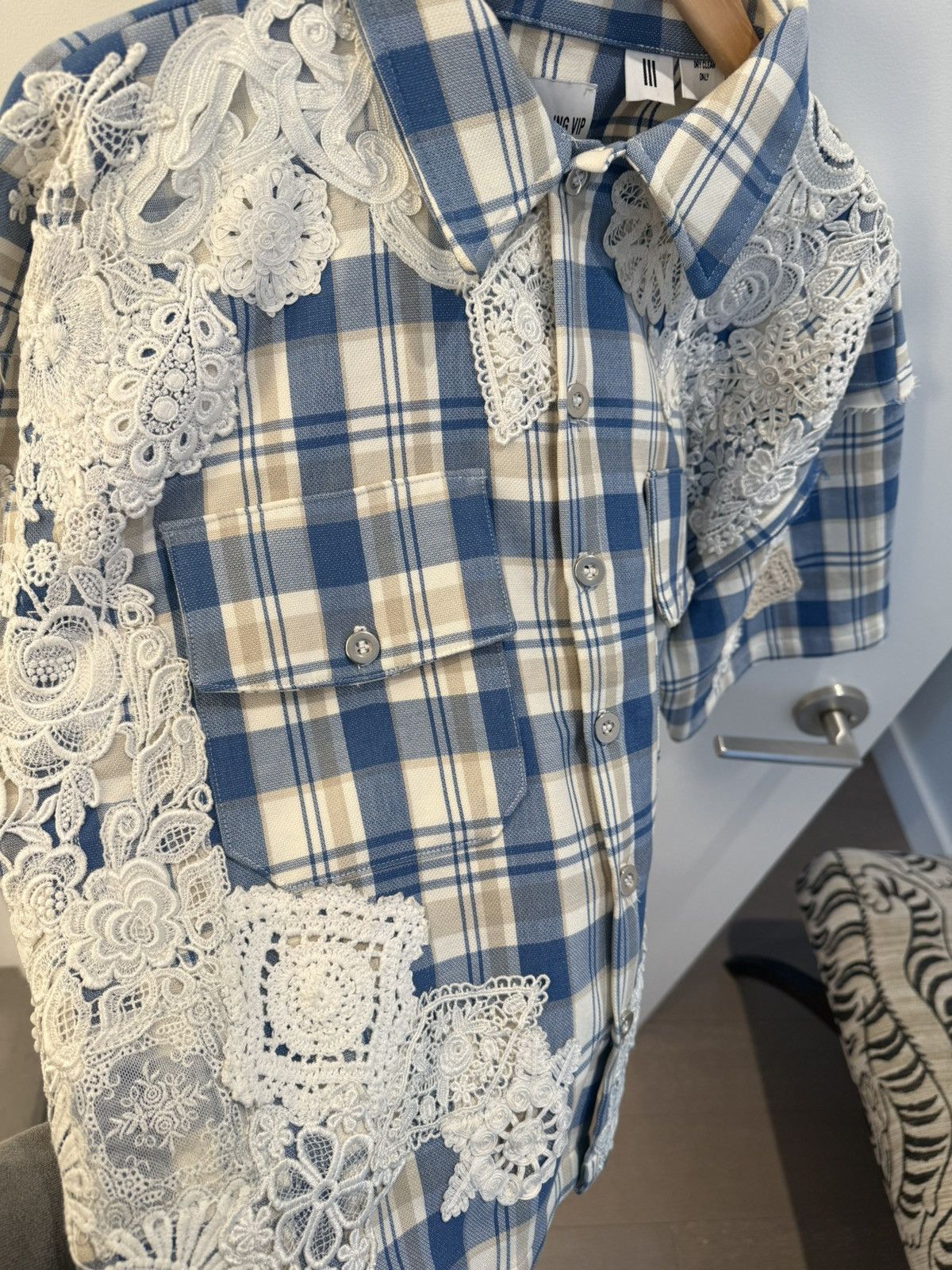 Earthling Earthling VIP check shirt Large (3 - III) boxy crop fit RARE Size US L / EU 52-54 / 3 - 2 Thumbnail