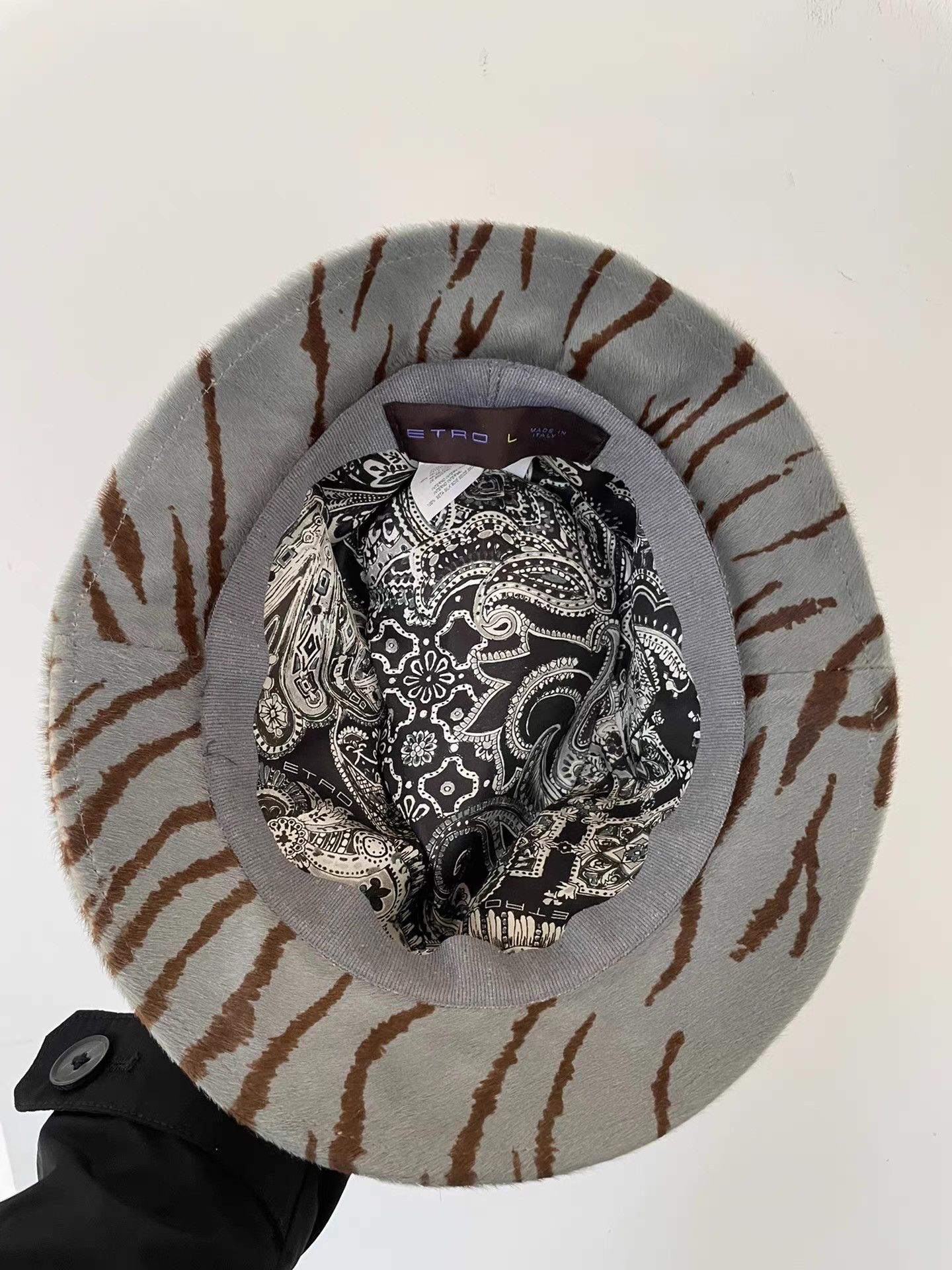 Etro Etro Men's Dyed Fur Gentleman Fedora Hat Ｑ21 Size ONE SIZE - 2 Thumbnail