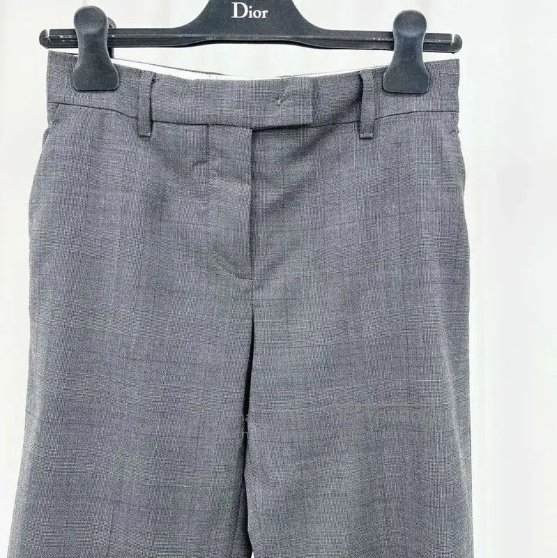 Miu Miu Miu Miu Gray Cotton Blend Embroidered Pants . Size 23" - 3 Thumbnail