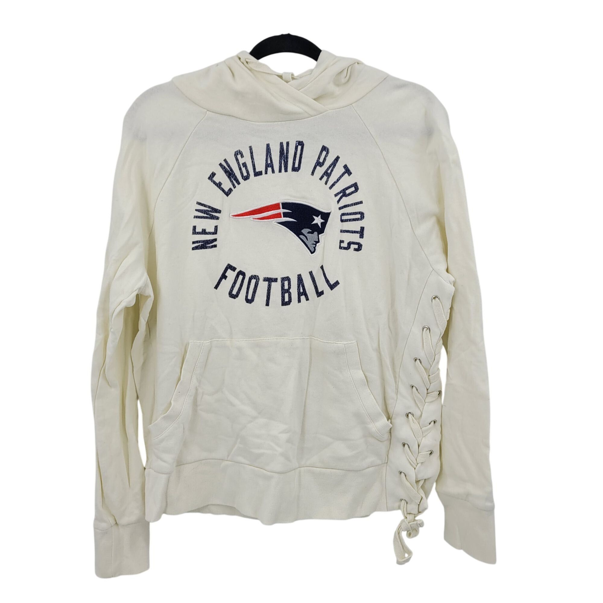 Other New England Patriots XL Hoodie White Grommet Lace Up Detail Size XL / US 12-14 / IT 48-50 - 13 Thumbnail
