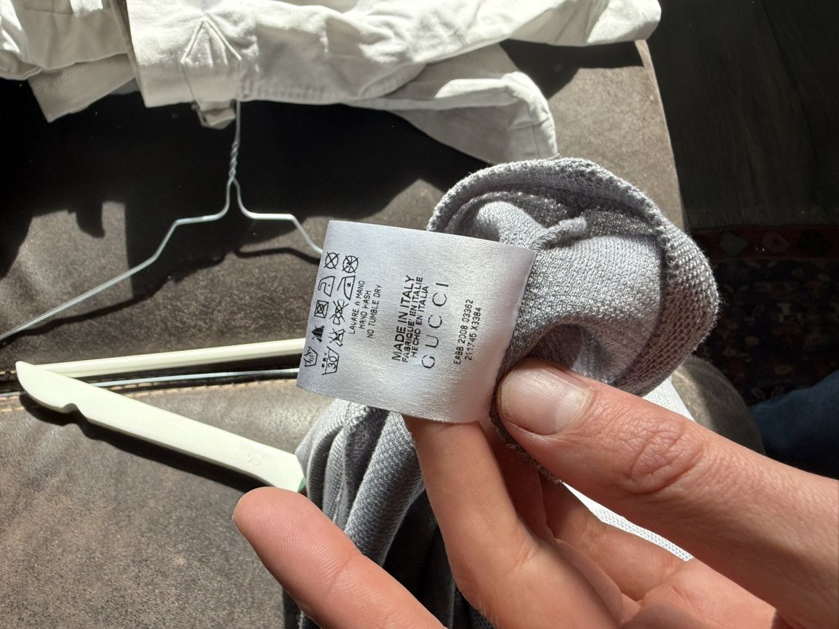 Gucci Grey Polo with Web Stripe Trim Size US L / EU 52-54 / 3 - 13 Thumbnail