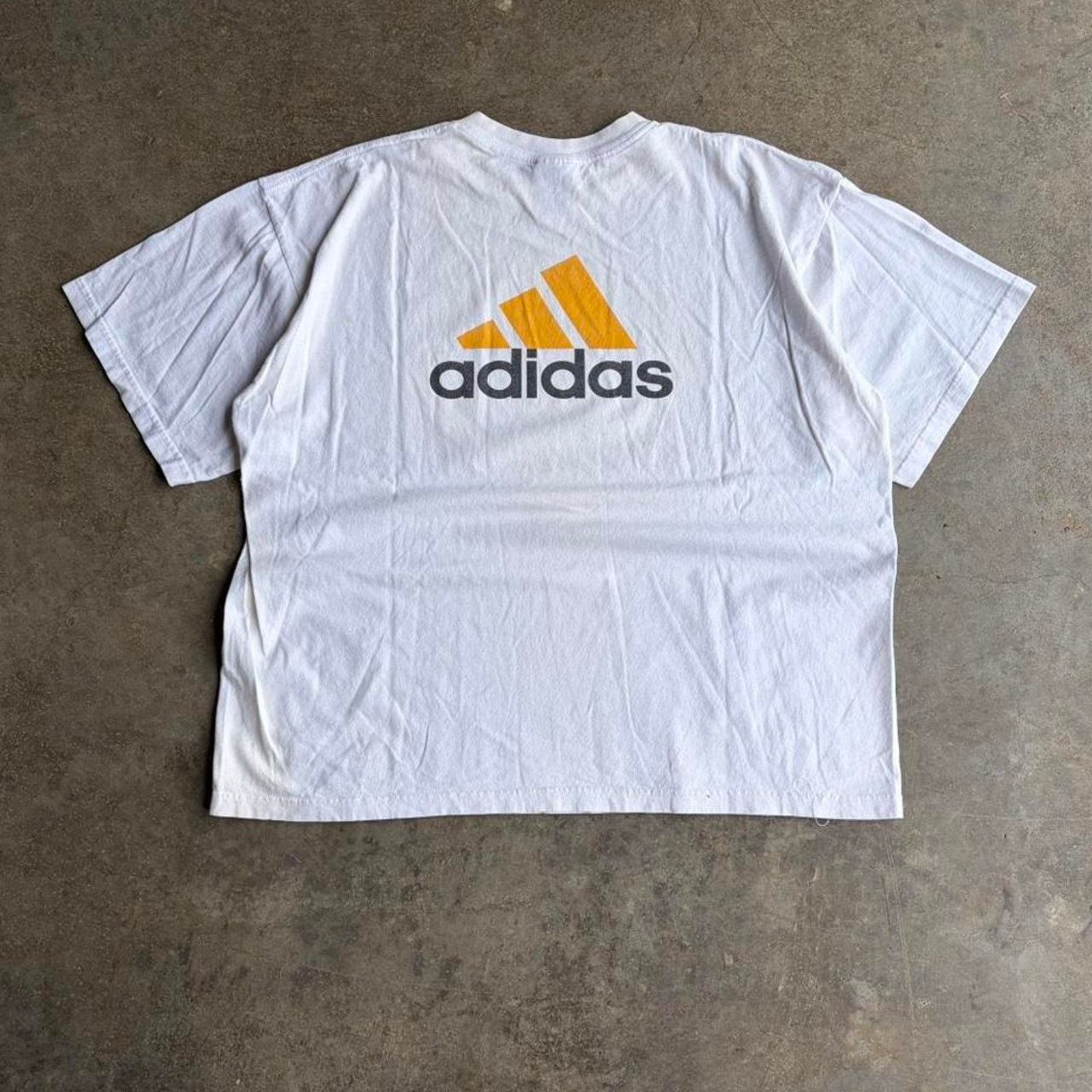 Adidas 90s adidas white boxy tee Size US XL / EU 56 / 4 - 1 Thumbnail
