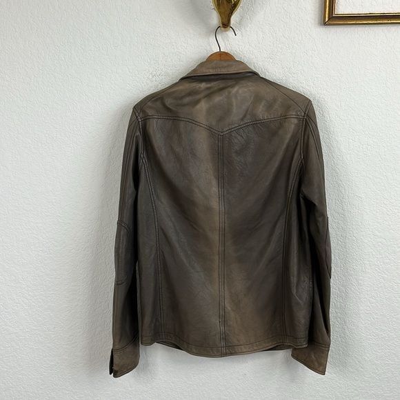 Armani Exchange × Vintage A/X Armani Exchange Leather Shacket Shirt Jacket Size US S / EU 44-46 / 1 - 6 Thumbnail