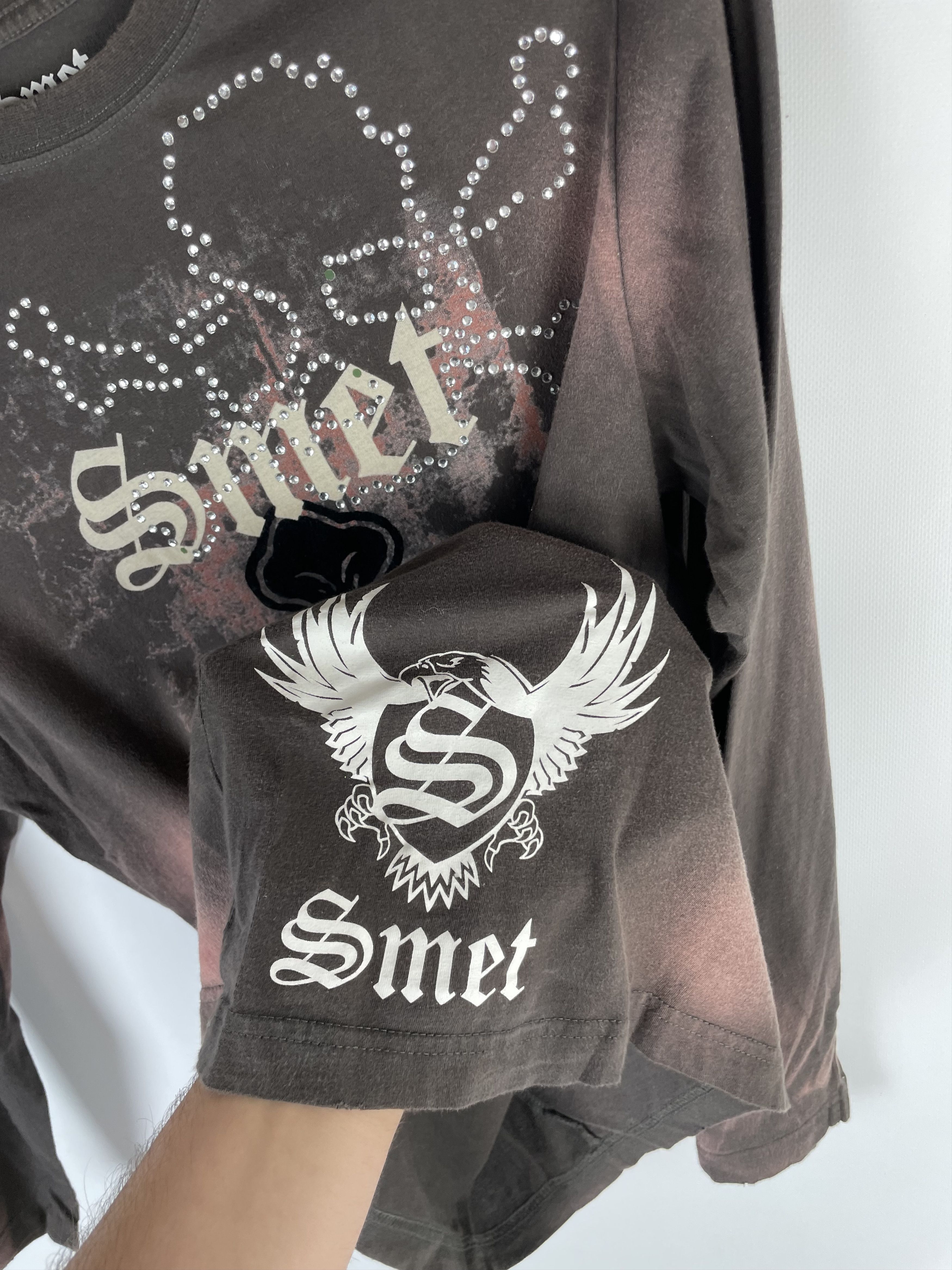Christian Audigier × Vintage SMET Longsleeve w/ rhinestones Size US M / EU 48-50 / 2 - 6 Thumbnail