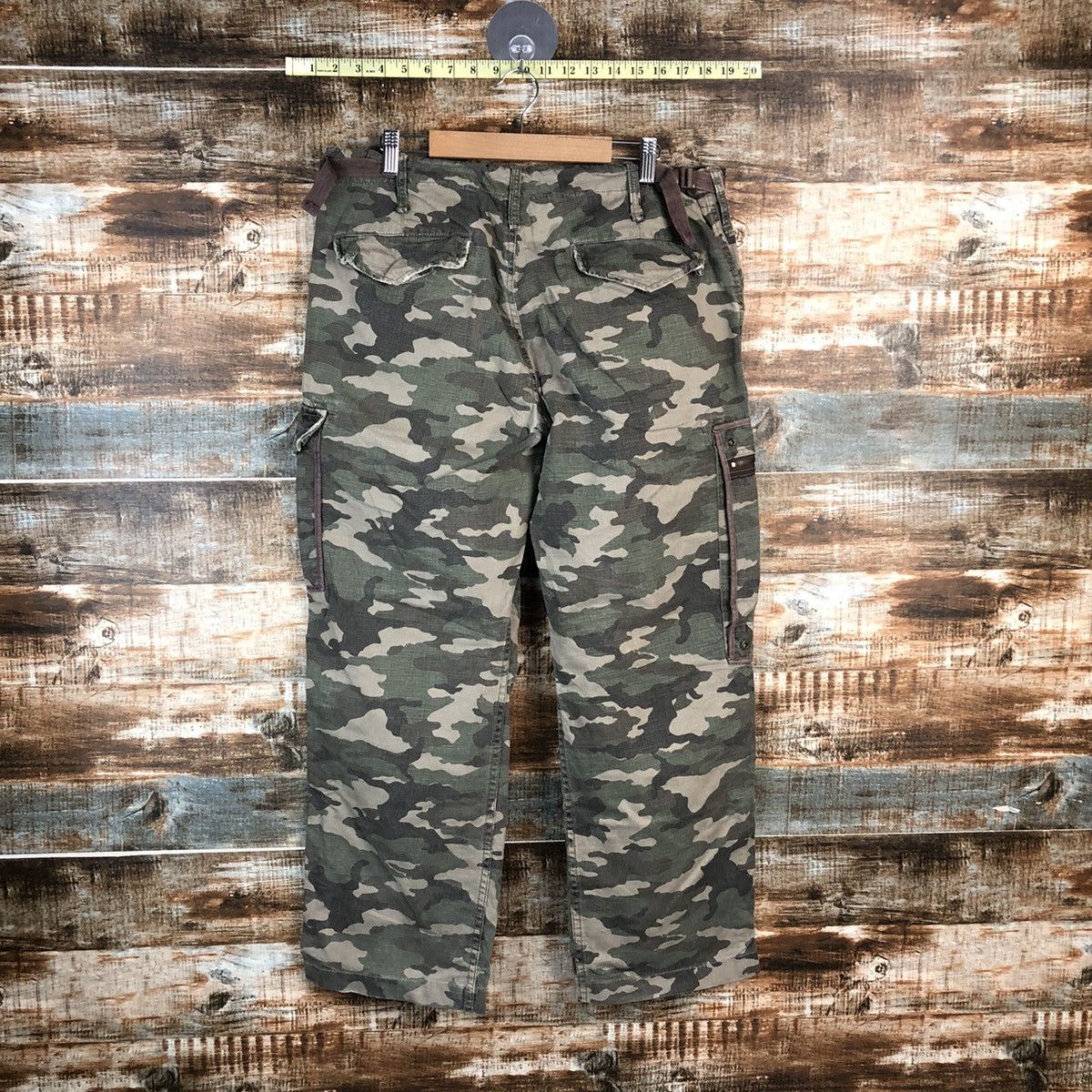Japanese Brand DL Rush Hour Camo Green Cargo Multipocket Pants #C212 Size US 34 / EU 50 - 13 Thumbnail