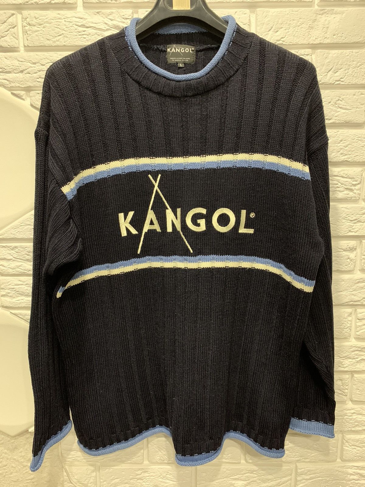 Kangol × Vintage Vintage Kangol Crewneck Sweater Knitwear Big Logo Y2K USA Size US L / EU 52-54 / 3 - 2 Thumbnail