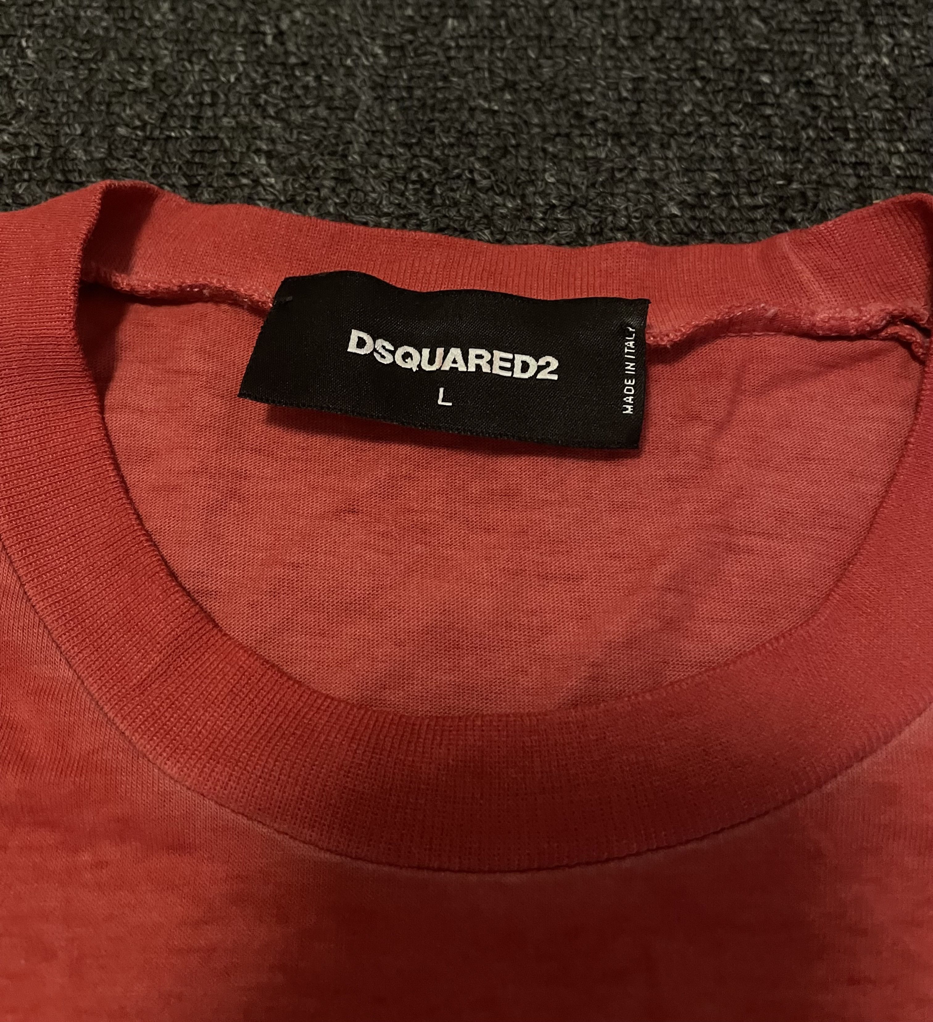 Dsquared2 DSQUARED2 red washed T-shirt, size L Size US L / EU 52-54 / 3 - 3 Thumbnail