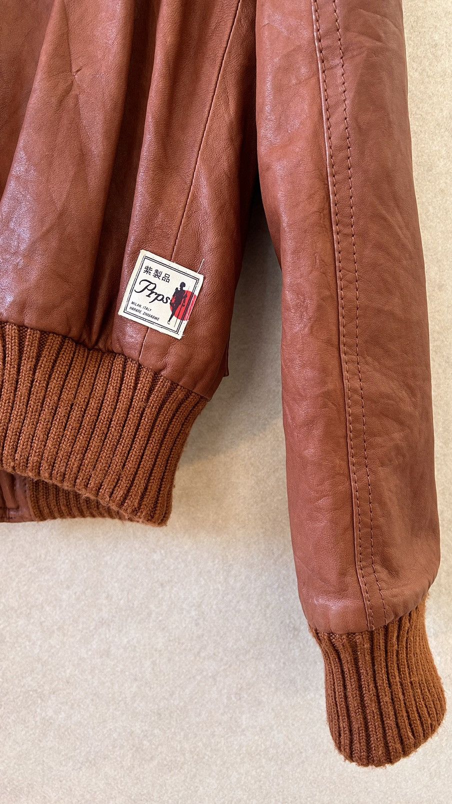 Prps PRPS LEATHER BIKER MADE IN ITALY Size US L / EU 52-54 / 3 - 7 Thumbnail