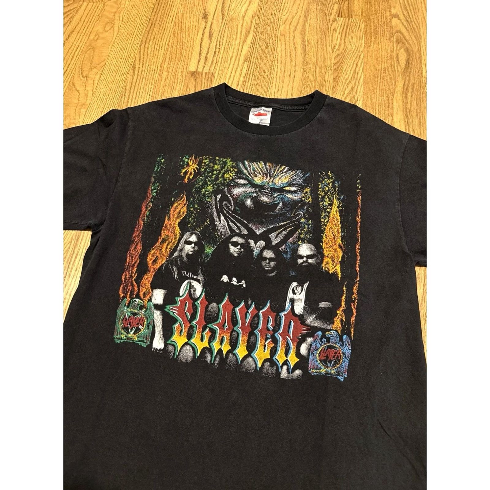 Doublet VINTAGE Slayer Parking Lot Shirt Men's L Black Double Sided Concert Band Vtg Size US L / EU 52-54 / 3 - 2 Thumbnail
