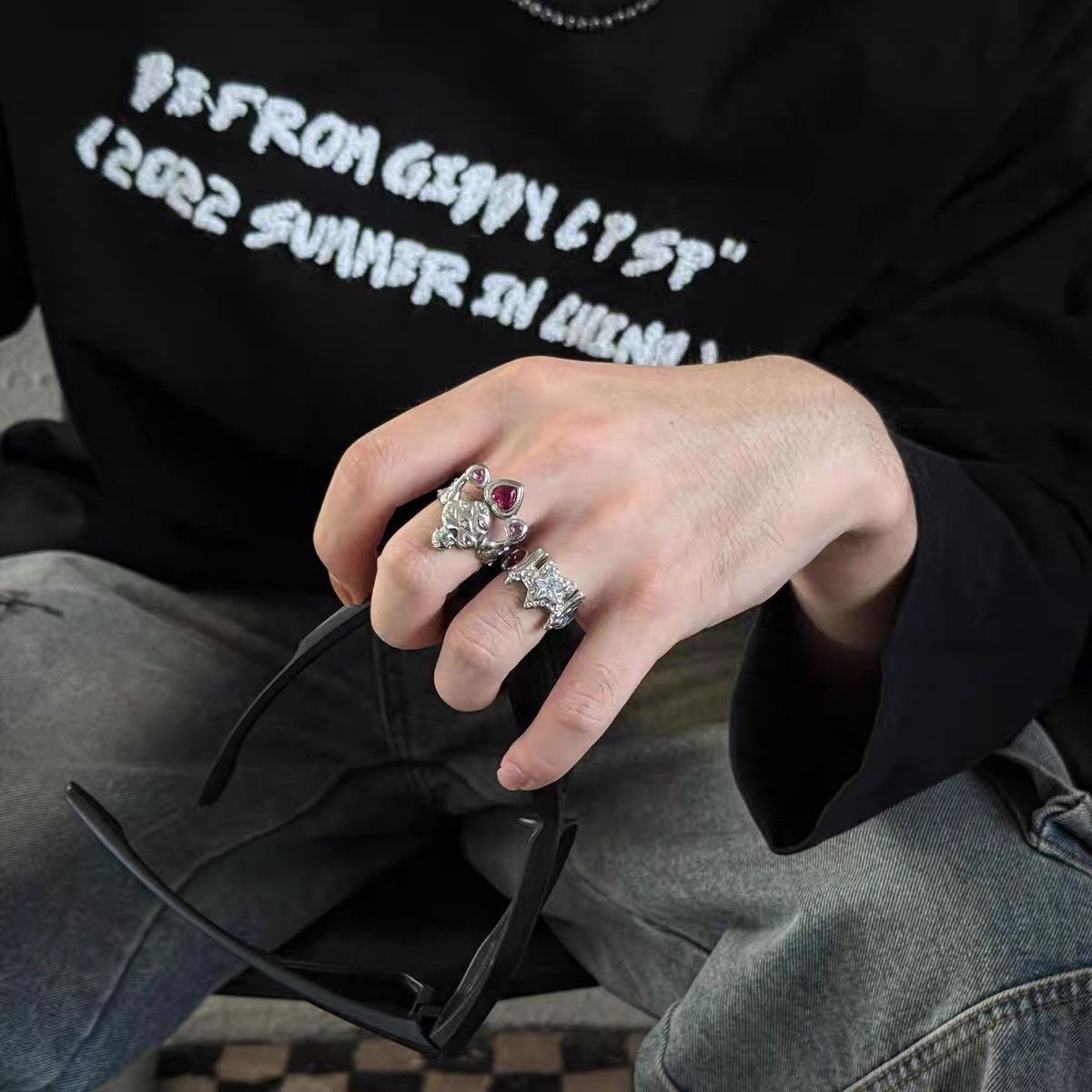 Japanese Brand × Vintage Retro punk rings Size ONE SIZE - 2 Thumbnail