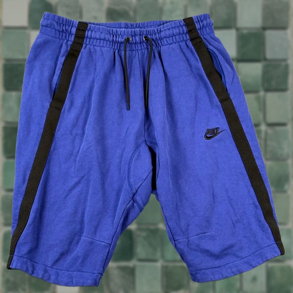Nike Nike Tech Fleece Mens Large Shorts Sportwear Gym Zippered Pockets Blue Size US 33 - 1 Thumbnail