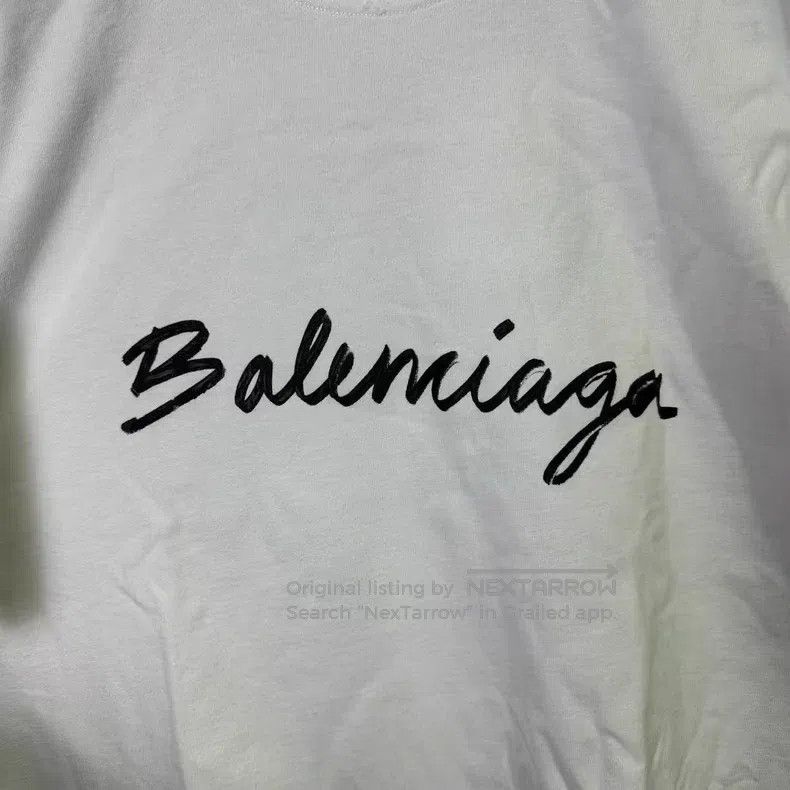 Balenciaga Balenciaga Cursive Letter White Short-Sleeve Size US M / EU 48-50 / 2 - 3 Thumbnail