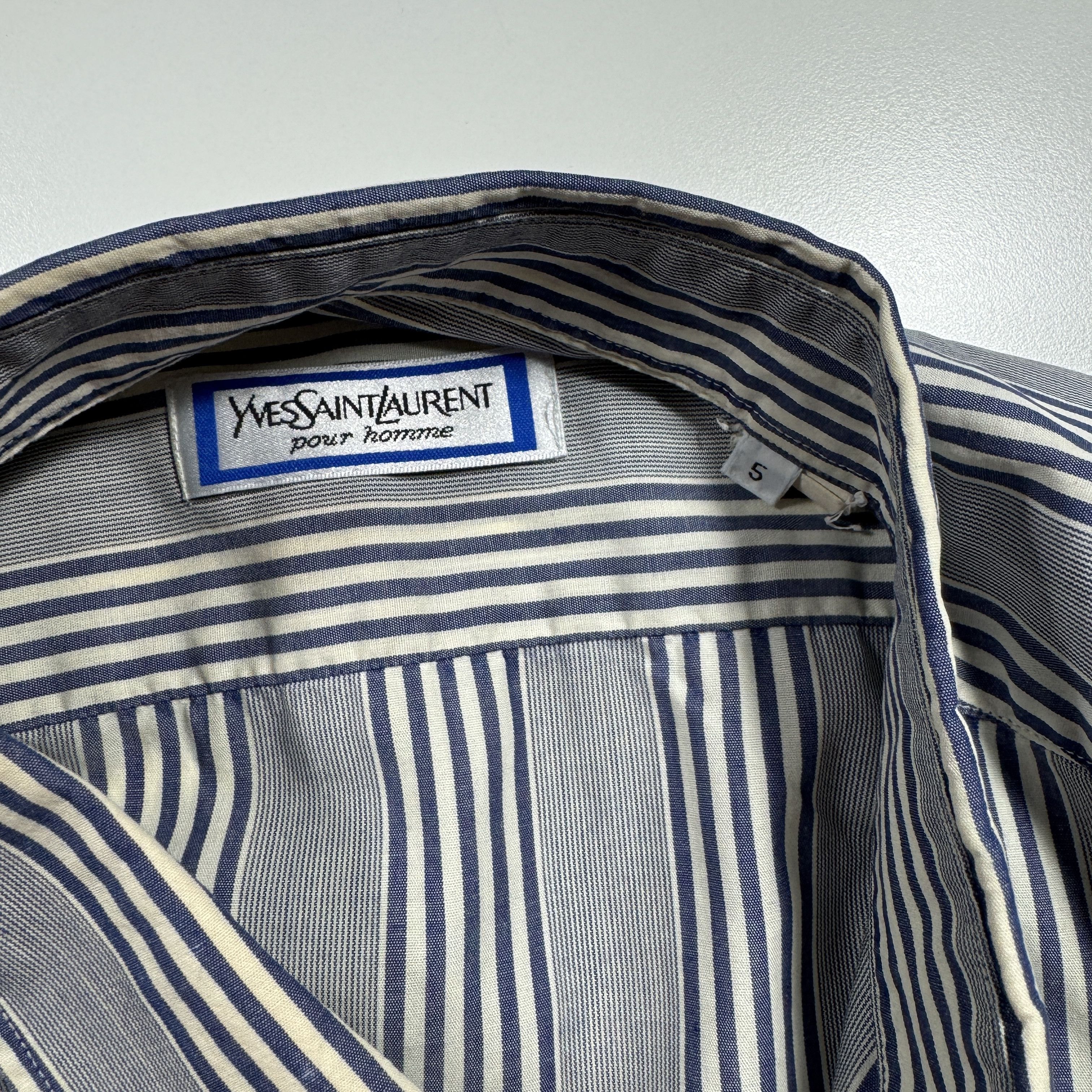 Yves Saint Laurent Yves Saint Laurent Short Sleeve Shirt Size US L / EU 52-54 / 3 - 3 Thumbnail