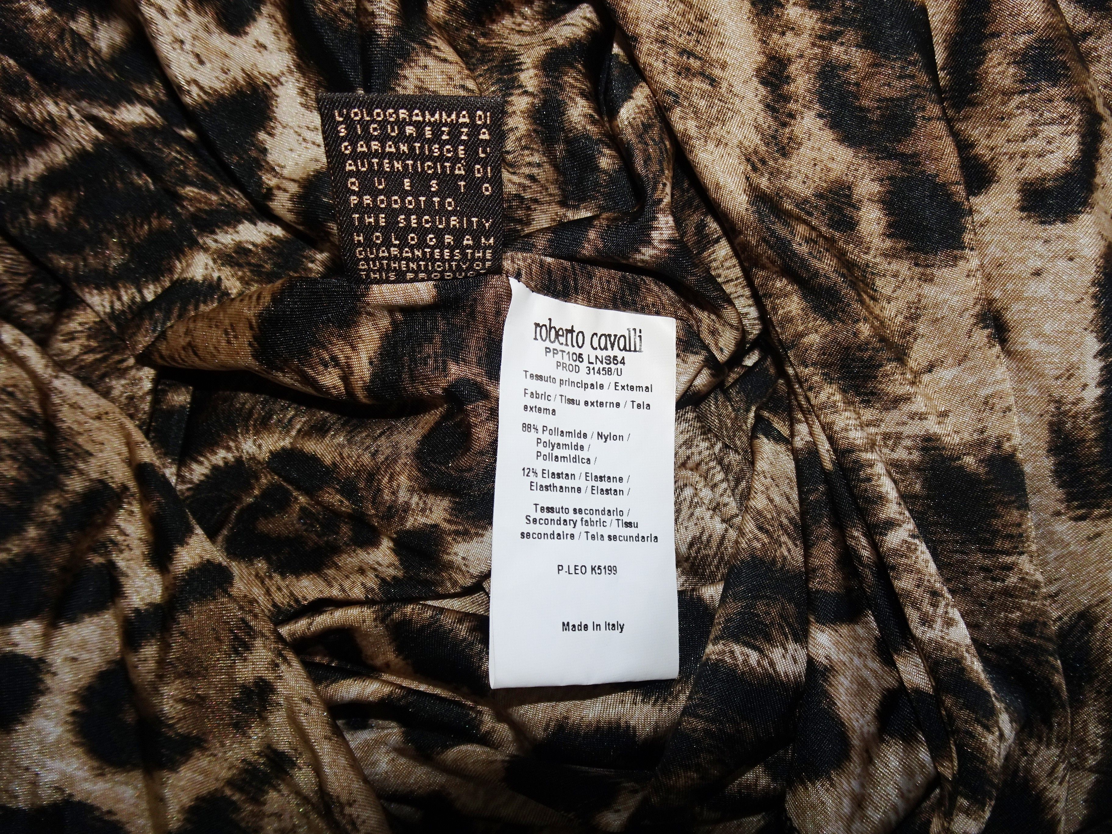 Roberto Cavalli Roberto Cavalli Leopard Print Snake Brooch Dress Size S / US 4 / IT 40 - 8 Thumbnail