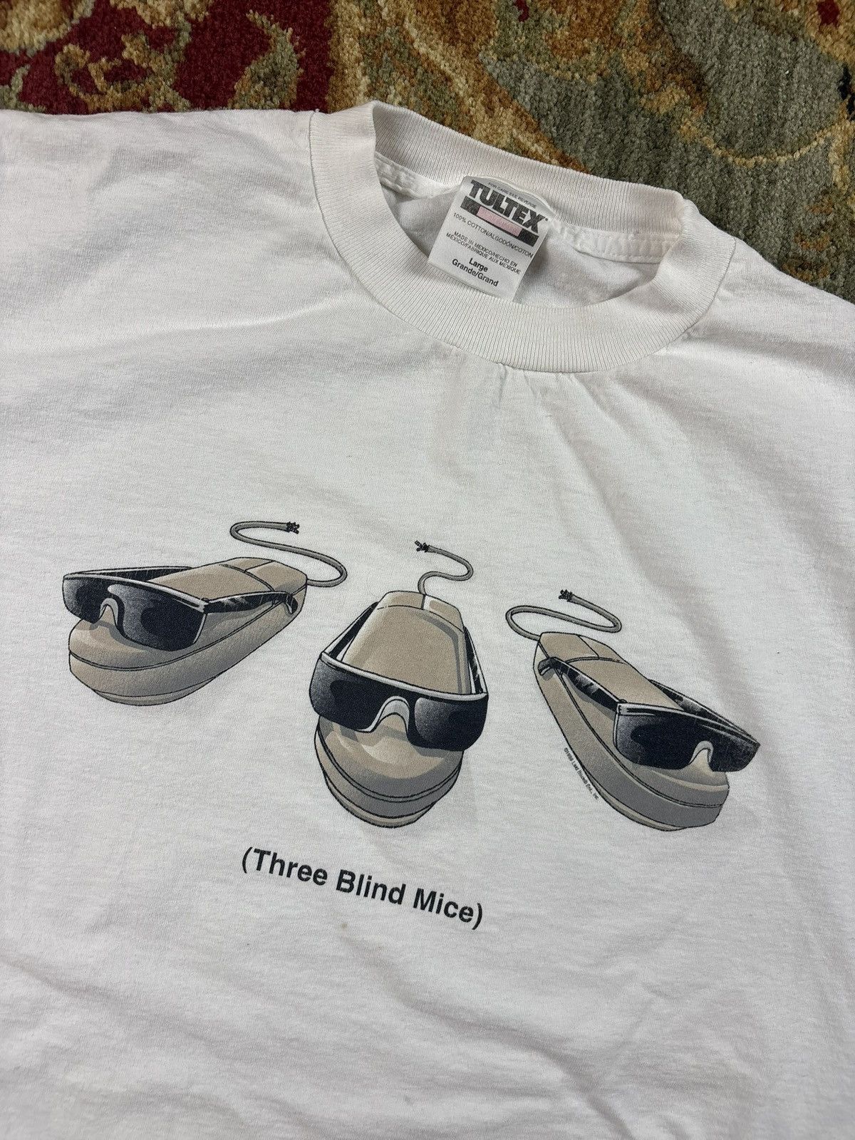 Tultex Vintage 1999 Three Blind Mice Tech T-shirt Size US L / EU 52-54 / 3 - 5 Thumbnail