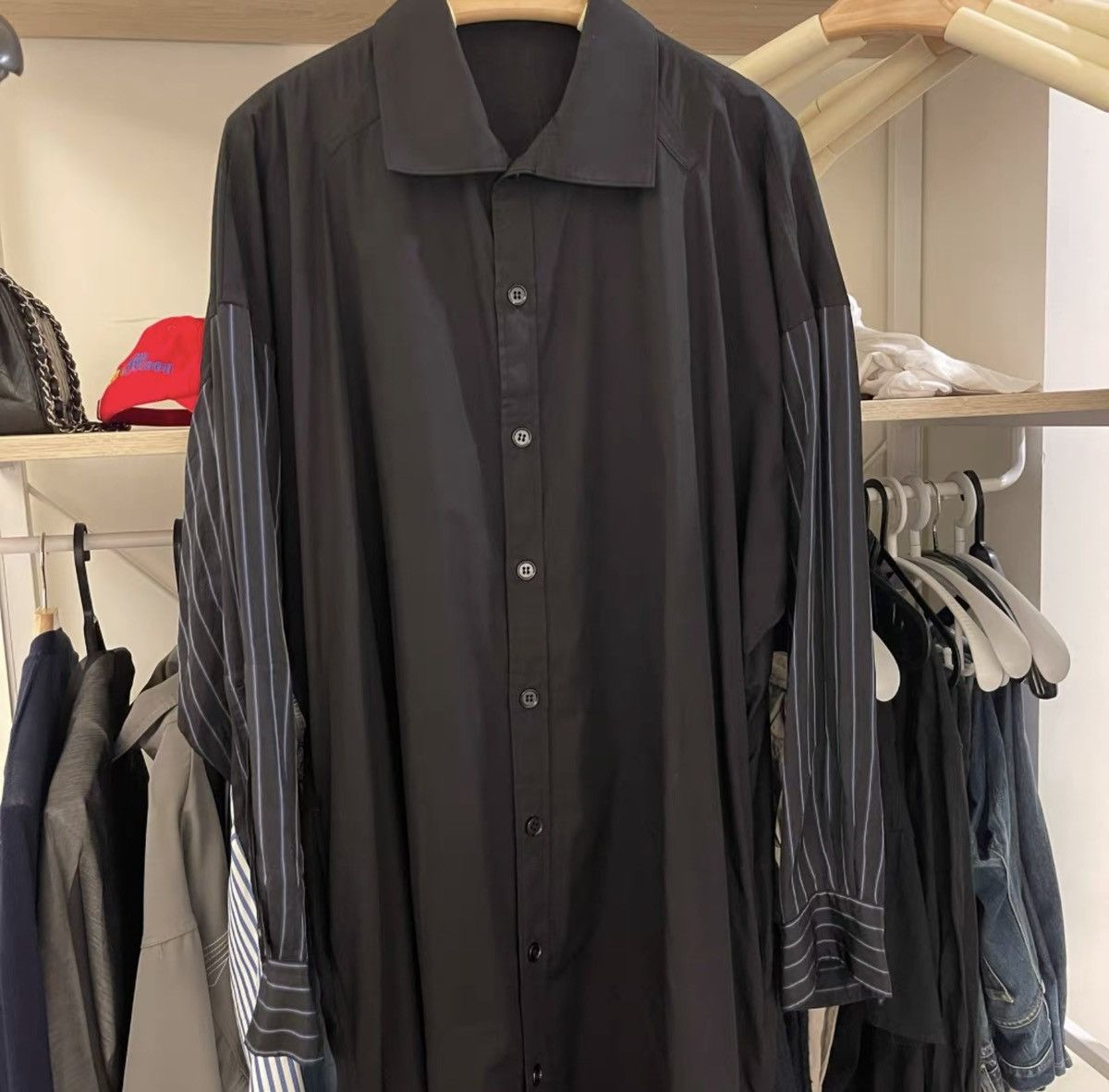 Yohji Yamamoto Yohji Yamamoto 2019 Indigo-Stripe Long-Sleeve Shirt Size US L / EU 52-54 / 3 - 1 Thumbnail