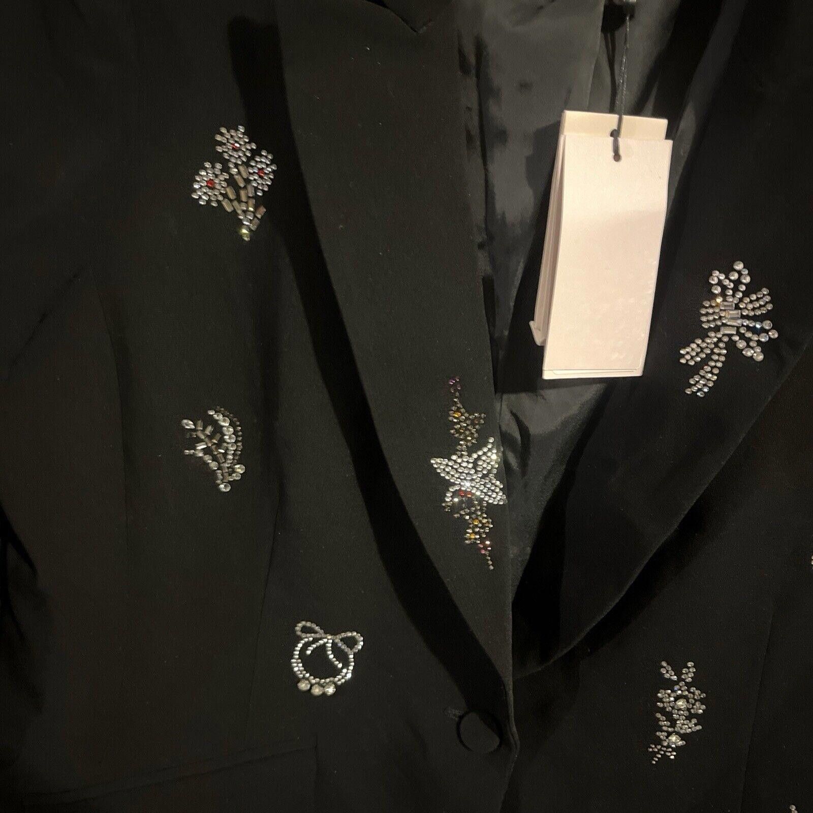 Designer NEW Cinq A Sept BLACK Butterfly Emb Kylie Jacket size 16 Size XXL / US 16-18 / IT 52-54 - 3 Thumbnail