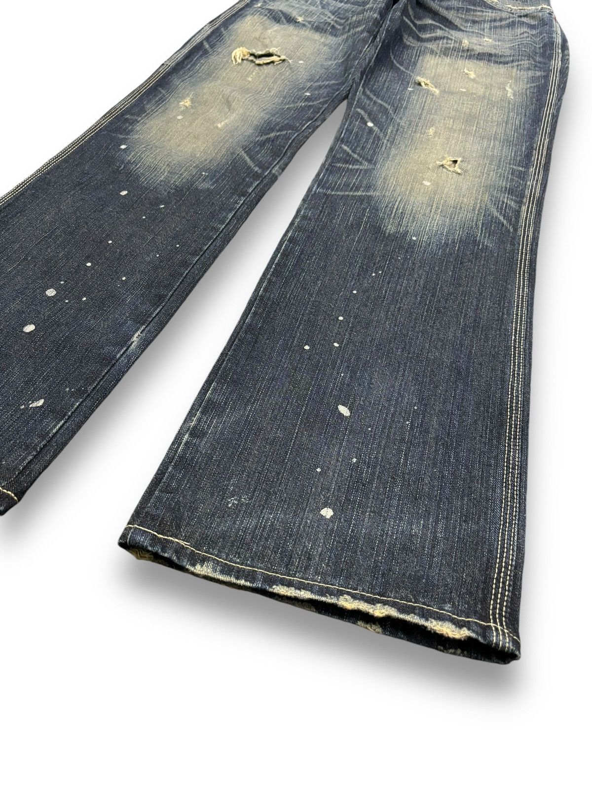Edwin Y2K Edwin 503 BlueTrip Paint Splatter Baggy Distressed Jeans Size US 30 / EU 46 - 10 Thumbnail
