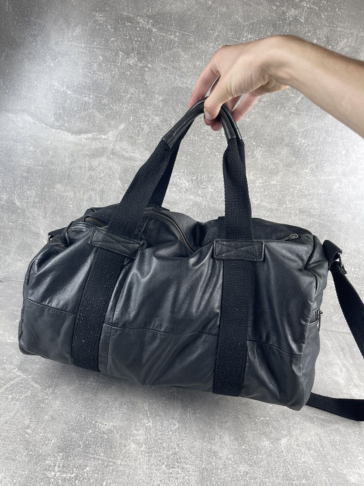 Japanese Brand × Vintage Ark Reworks Handmade Travel Bag Strap Leather Bag Size ONE SIZE - 5 Thumbnail