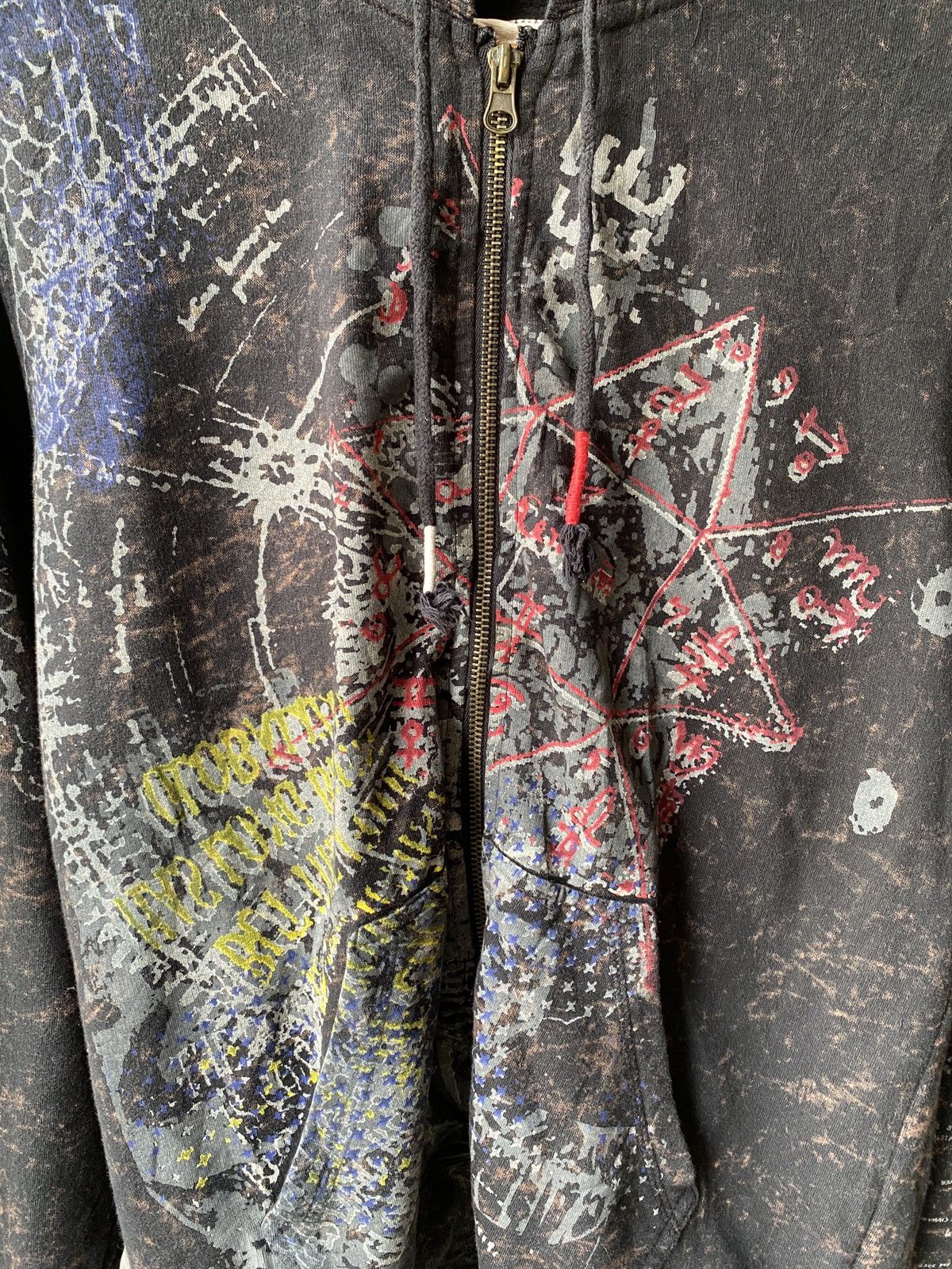 Japanese Brand SACKS Hoodie Overprint Distressed Design Size US M / EU 48-50 / 2 - 6 Thumbnail