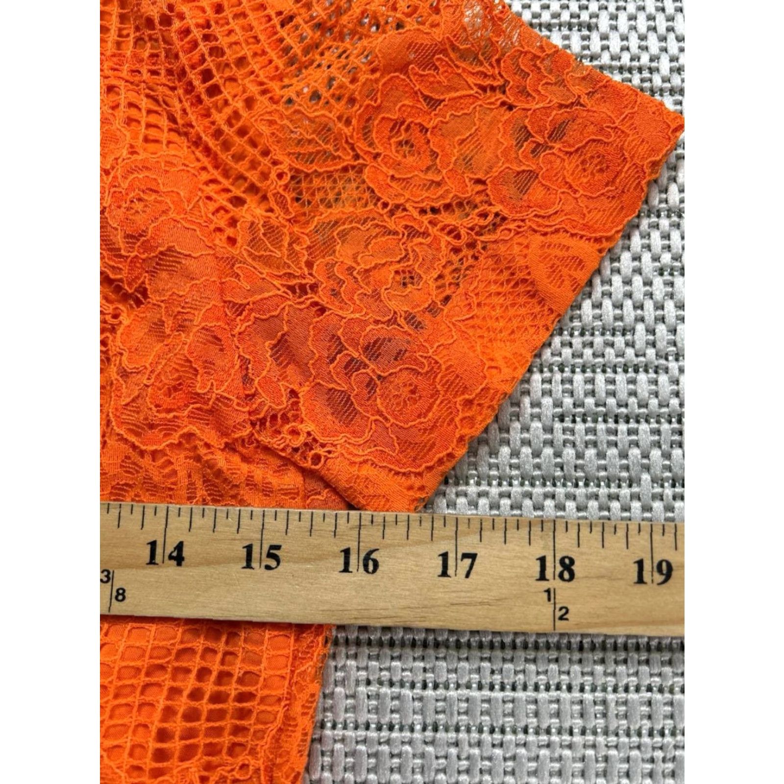 Vintage Maeve Cropped Lace Shirt Womens XS Orange Floral Camp Collar Shirt Size XS / US 0-2 / IT 36-38 - 7 Thumbnail