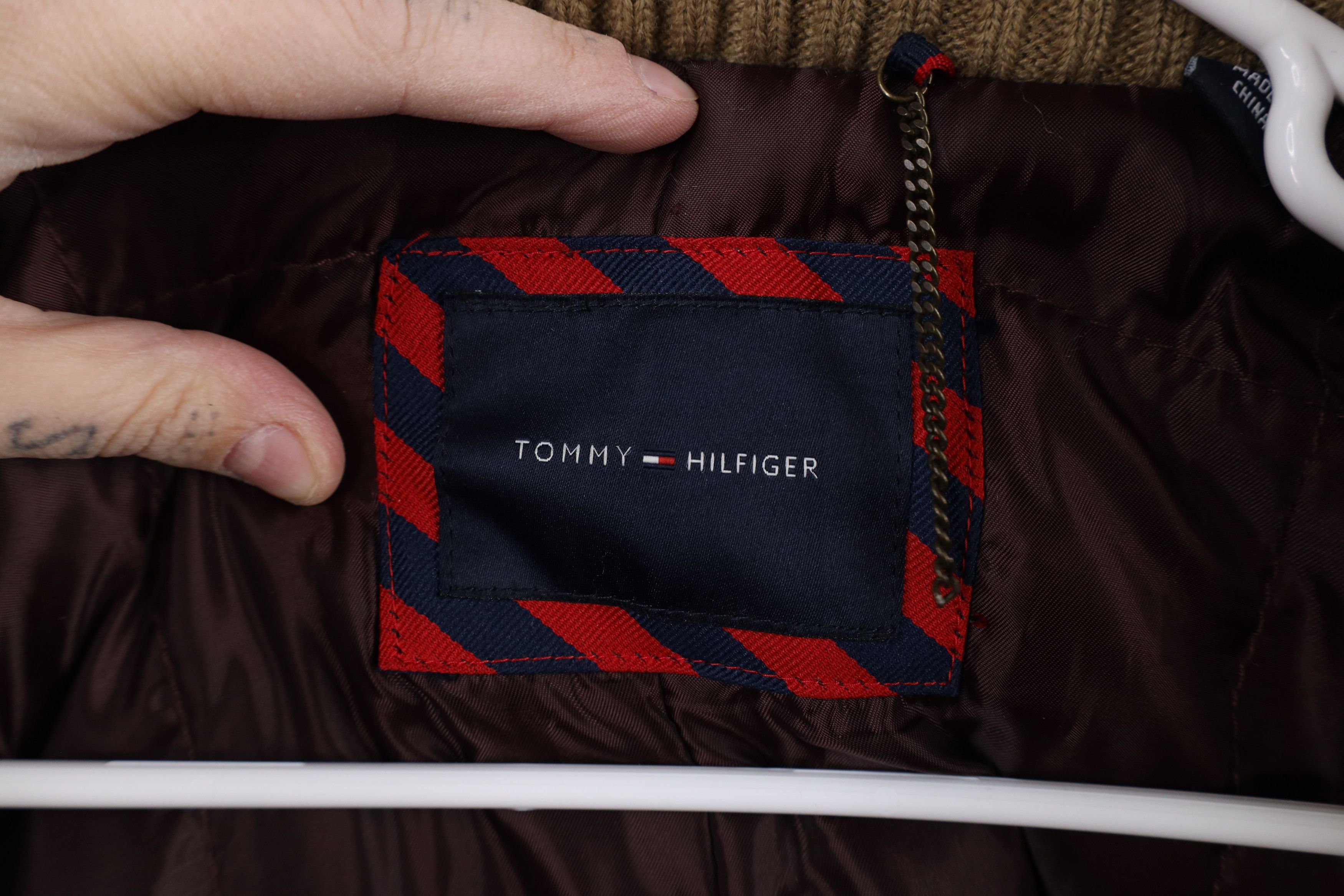 Tommy Hilfiger × Vintage Vintage Tommy Hilfiger Blend Toggle Button Hooded Jacket Size US L / EU 52-54 / 3 - 12 Thumbnail