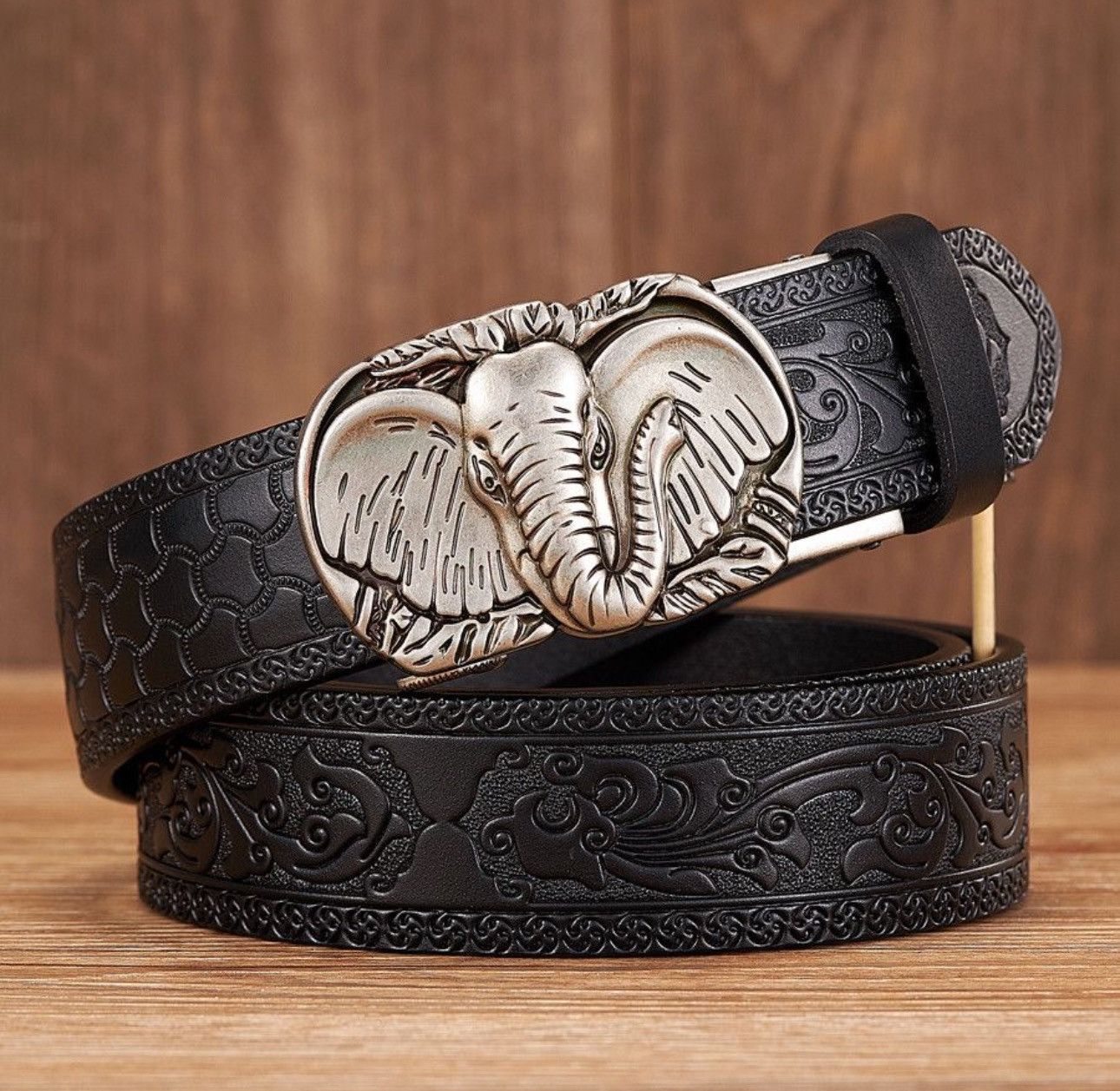 Designer × Japanese Brand × Leather 110cm Elephant Buckle Belt Size ONE SIZE - 1 Thumbnail
