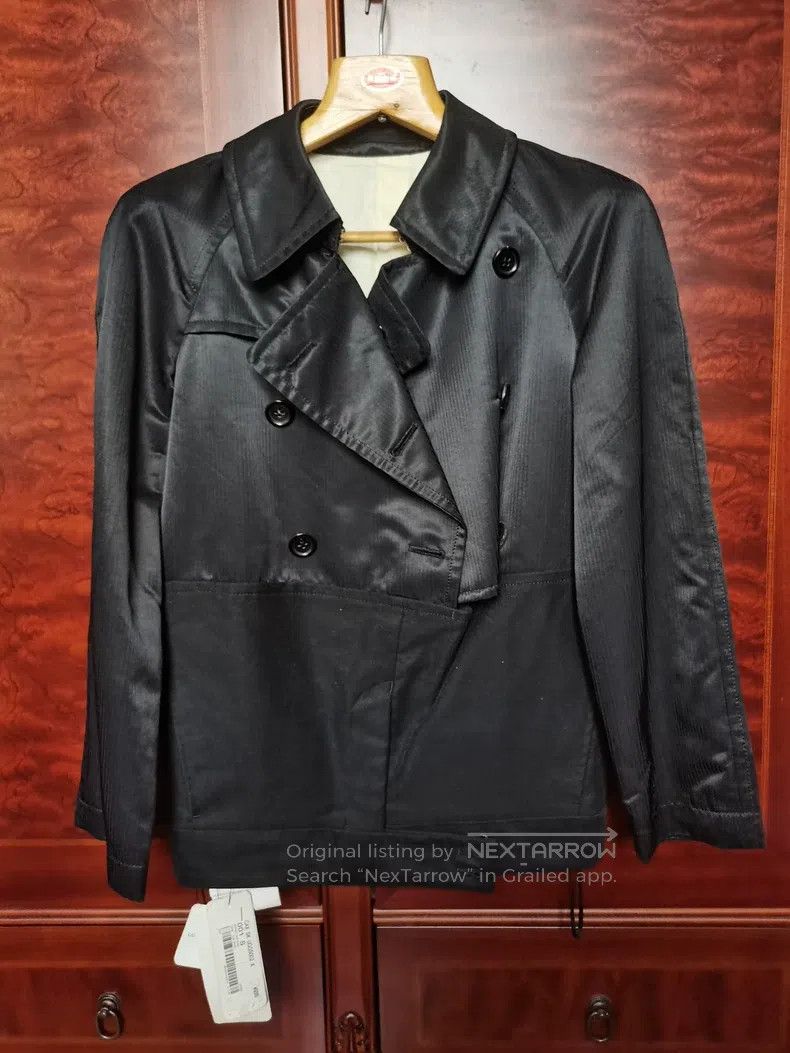 Comme des Garcons Comme Des Garcons Black Double-Breasted Trench Coat, Size Size S / US 4 / IT 40 - 1 Thumbnail