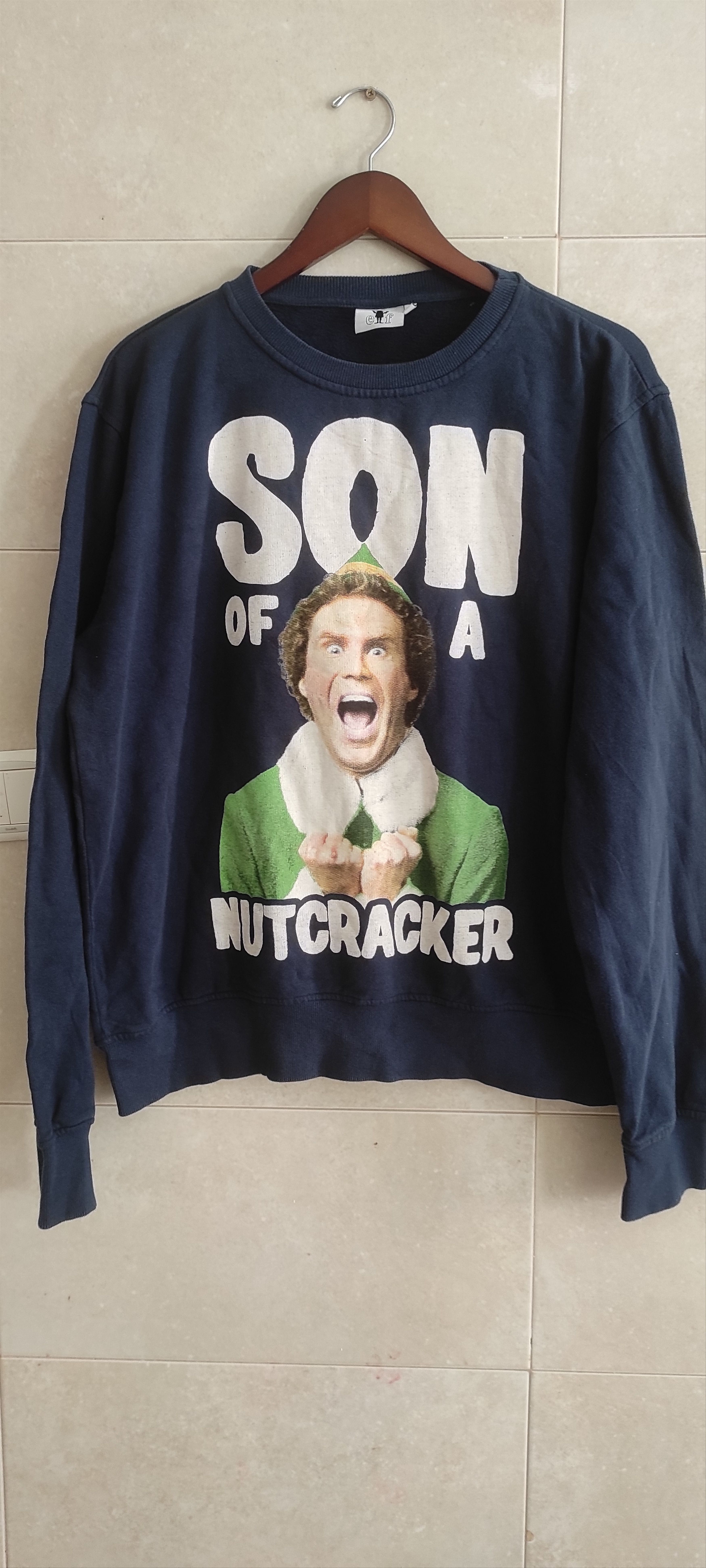 Vintage VTG Elf Son Of A Nutcracker Ugly Christmas Sweater 2014 Size US XL / EU 56 / 4 - 2 Thumbnail