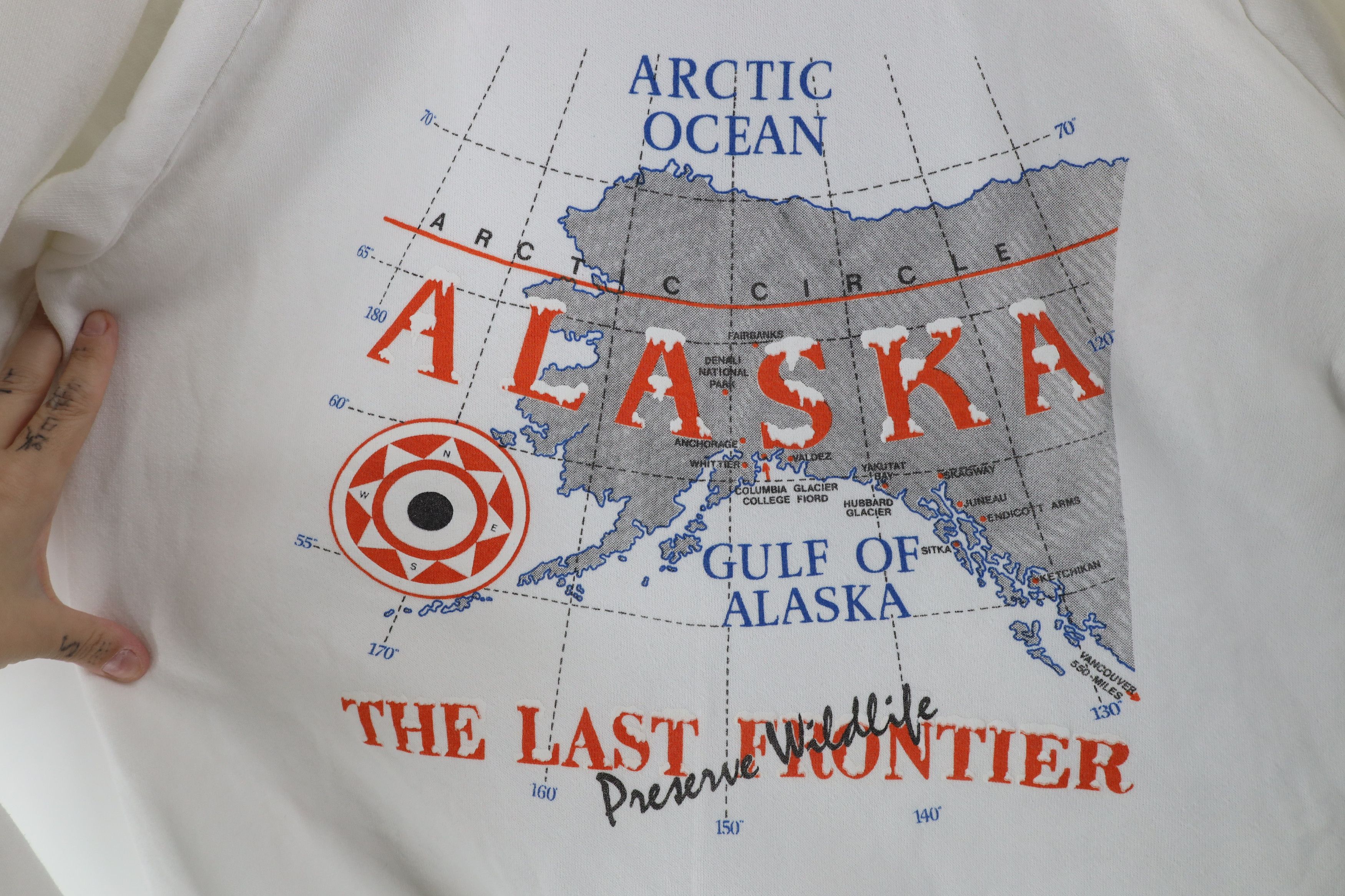 Vintage Vintage 90s Streetwear The Last Frontier Sweatshirt USA Size US XL / EU 56 / 4 - 4 Thumbnail
