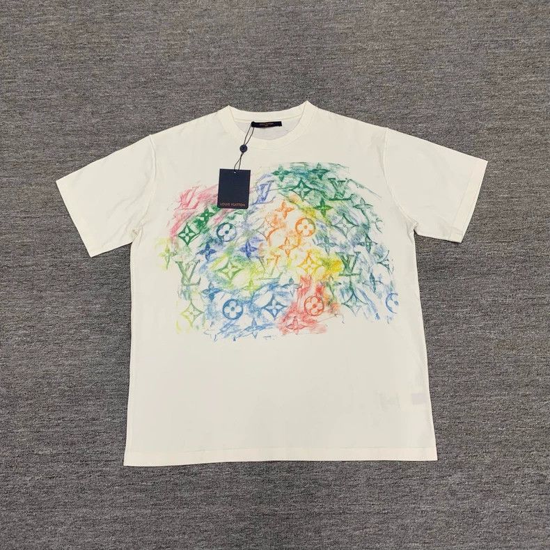 Louis Vuitton Louis Vuitton White presbyopic full print crayon graffiti Size US XL / EU 56 / 4 - 1 Thumbnail