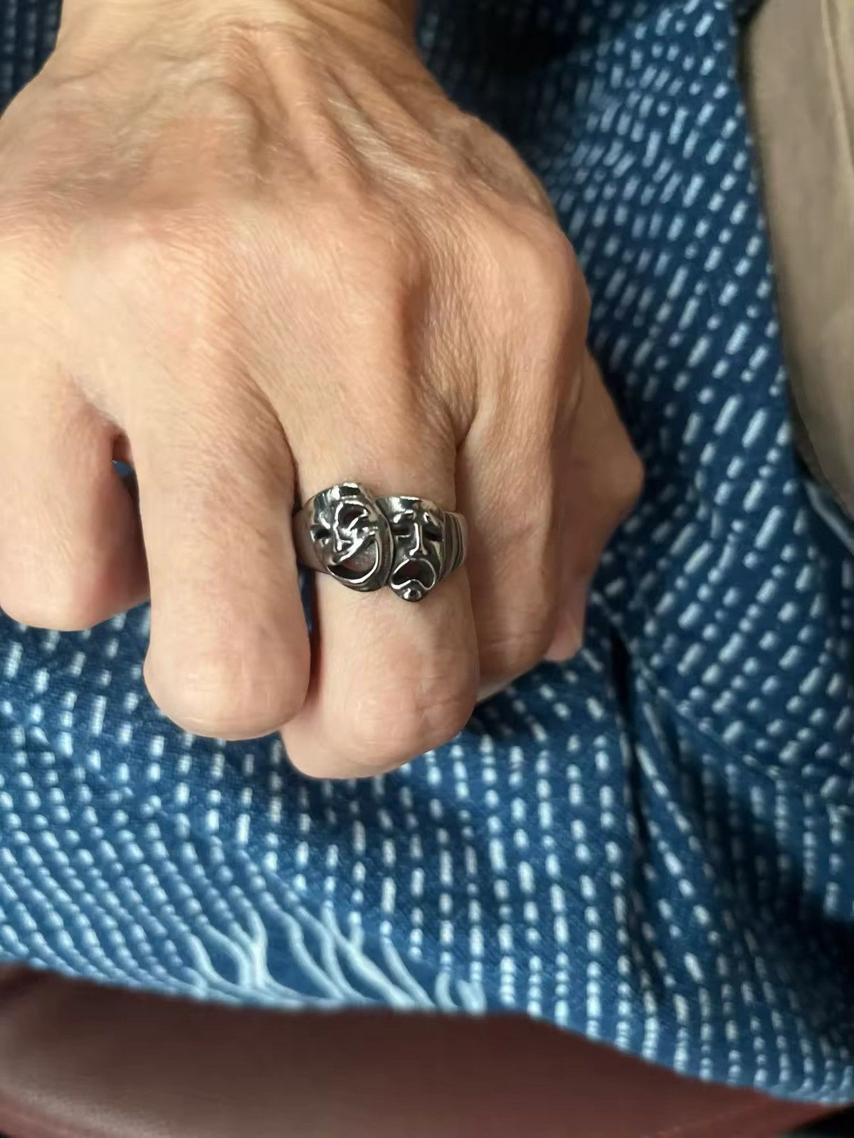 Other Vintage Punk Cry and Smile Ring (Size 7-13) Size ONE SIZE - 4 Thumbnail