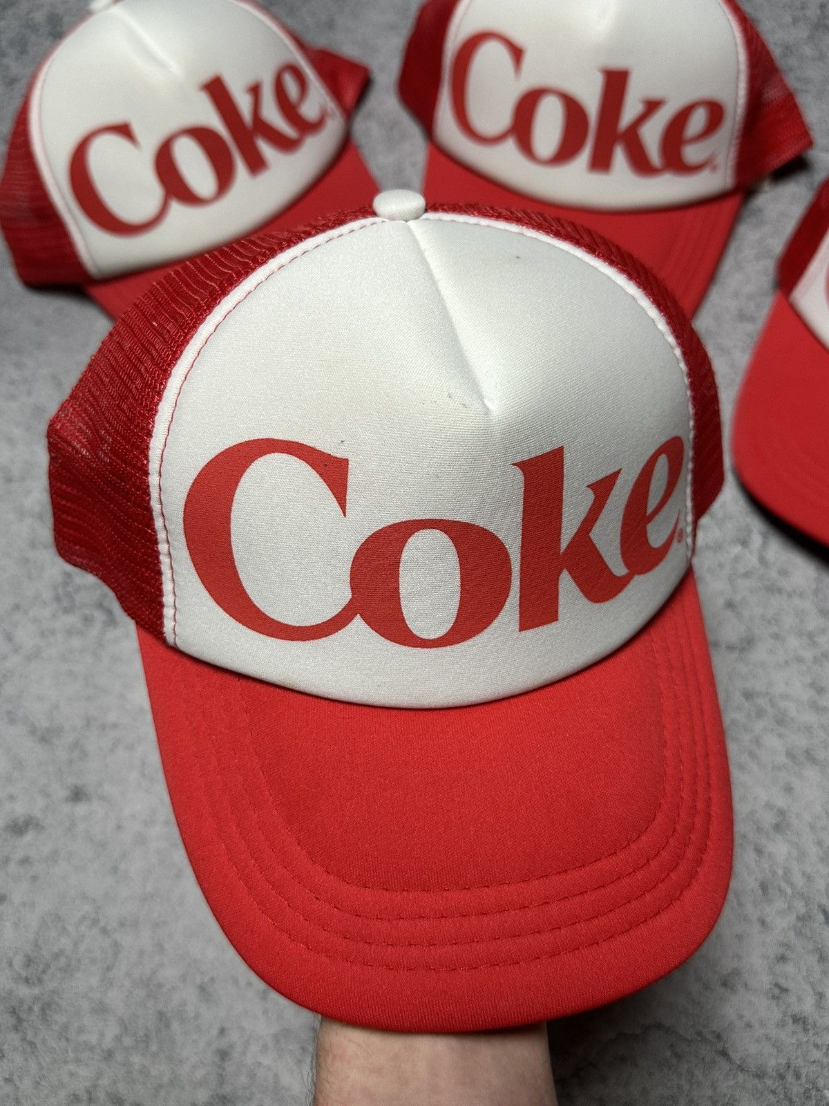 Coca Cola Vintage 90s Coca-Cola Coke Trucker Cap Hat Size ONE SIZE - 9 Thumbnail