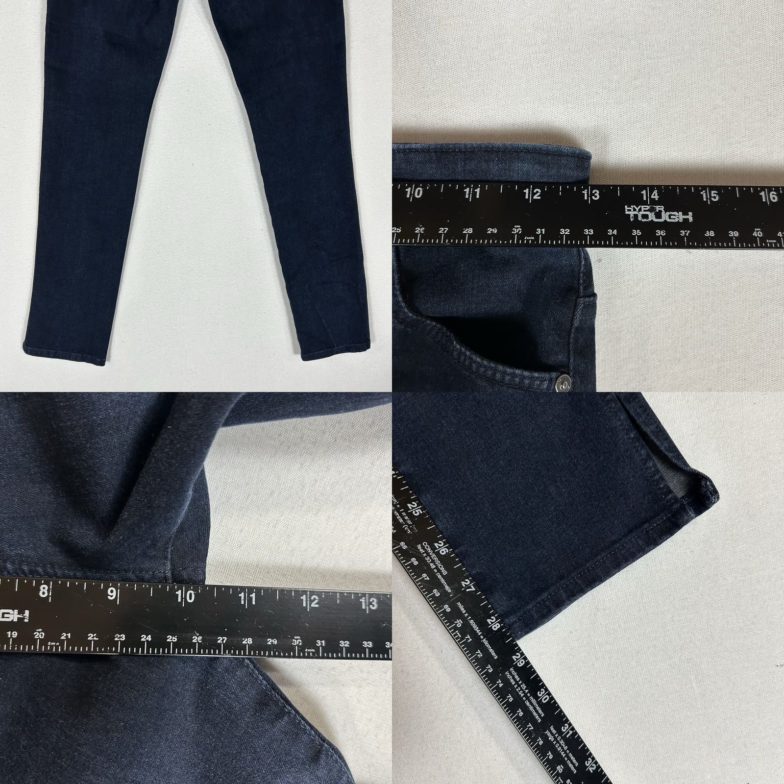 Anthropologie AG Anthropologie The High Rise Stevie Ankle Jeans Women's 25R Dark Denim Size 42" / US 20 - 9 Thumbnail