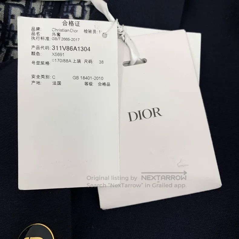 Dior Dior Dark blue inner logo full printing mulberry silk lape Size XS / US 0-2 / IT 36-38 - 6 Thumbnail