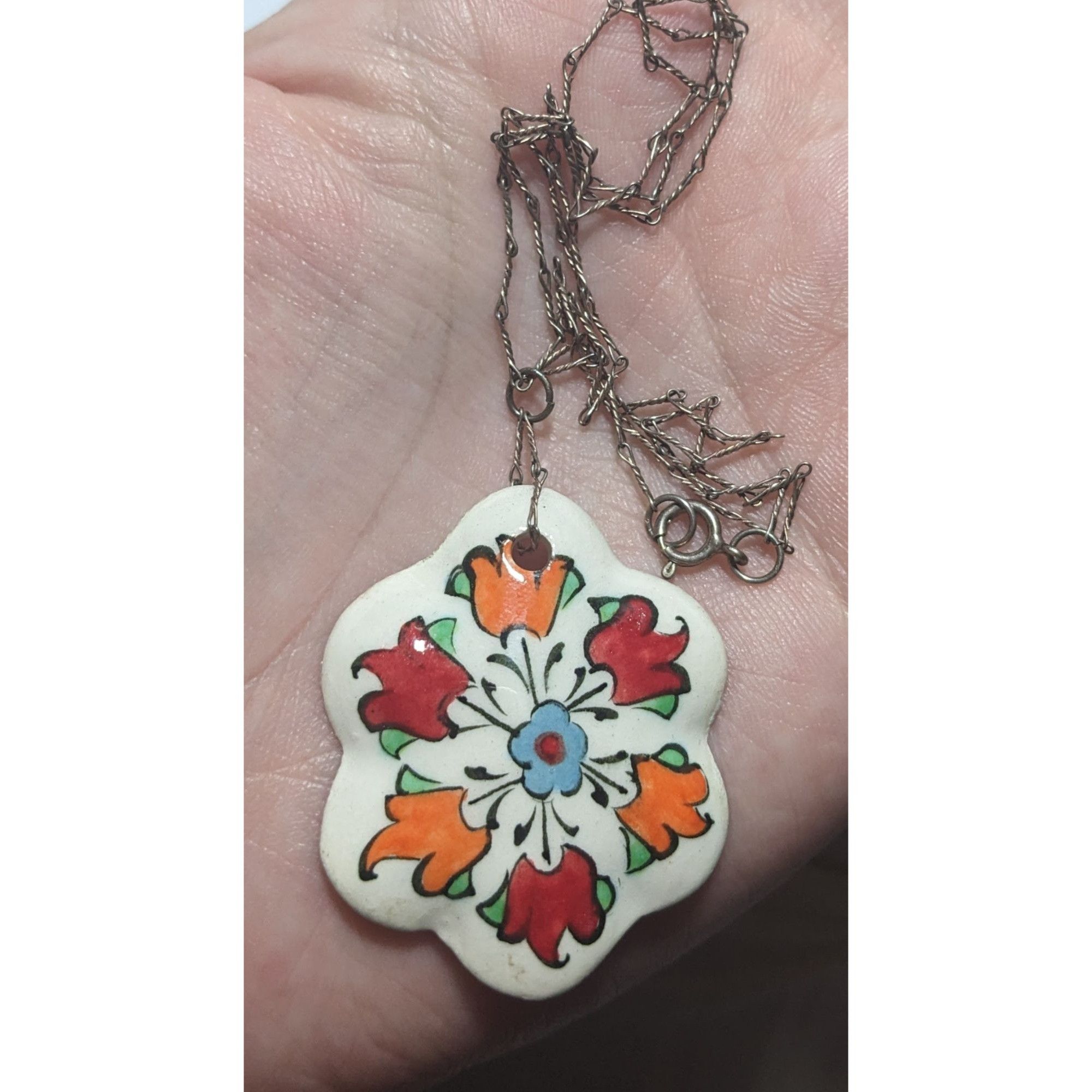 Other Sterling Cottagecore Ceramic Floral Necklace Size ONE SIZE - 7 Thumbnail